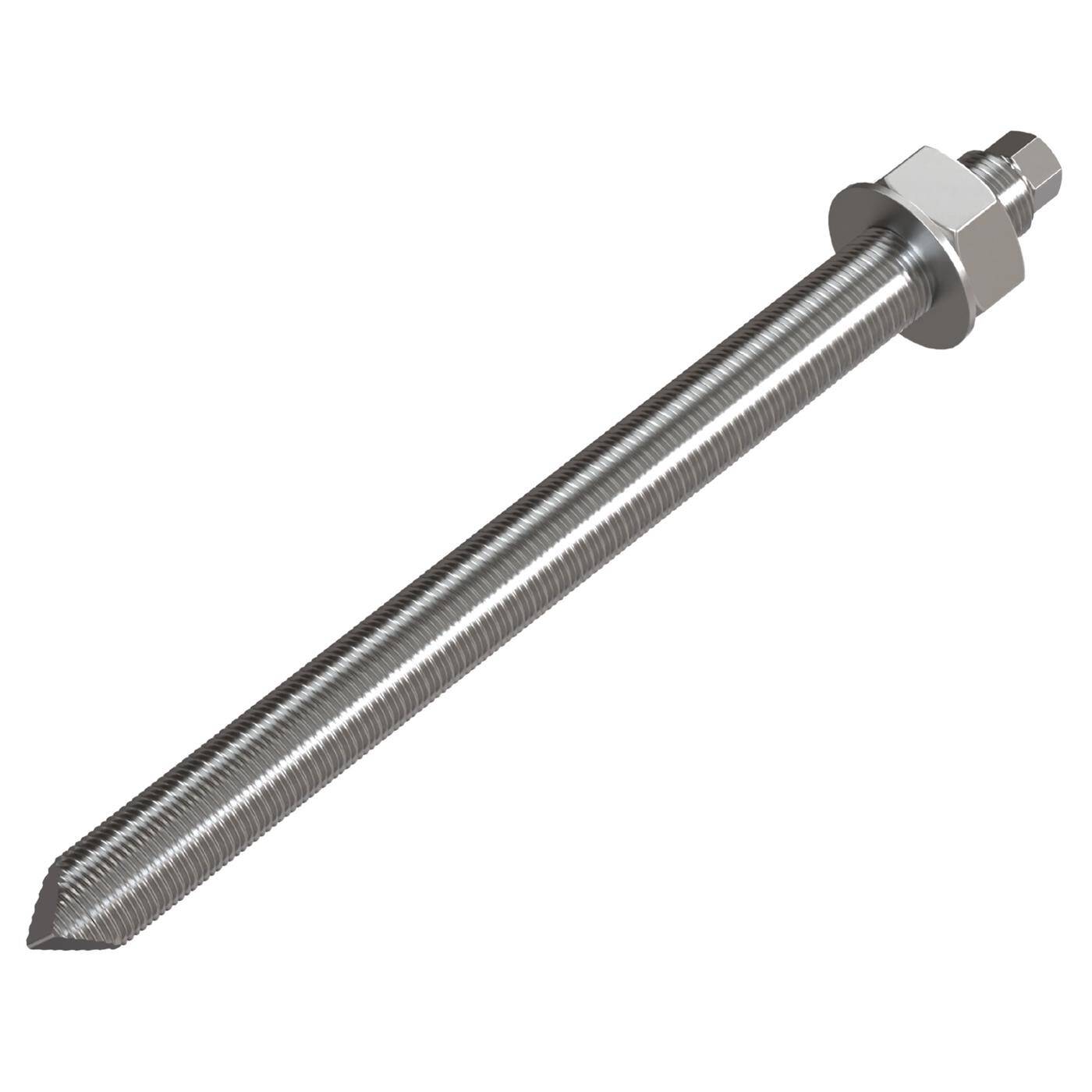 Lumonic Ankerstange M10 x 130 Verzinkt I Zur Verwendung als Keilanker, Metalldübel, Bolzenanker, Blitzdübel I Für verschiedene Arten Durchsteckmontagen