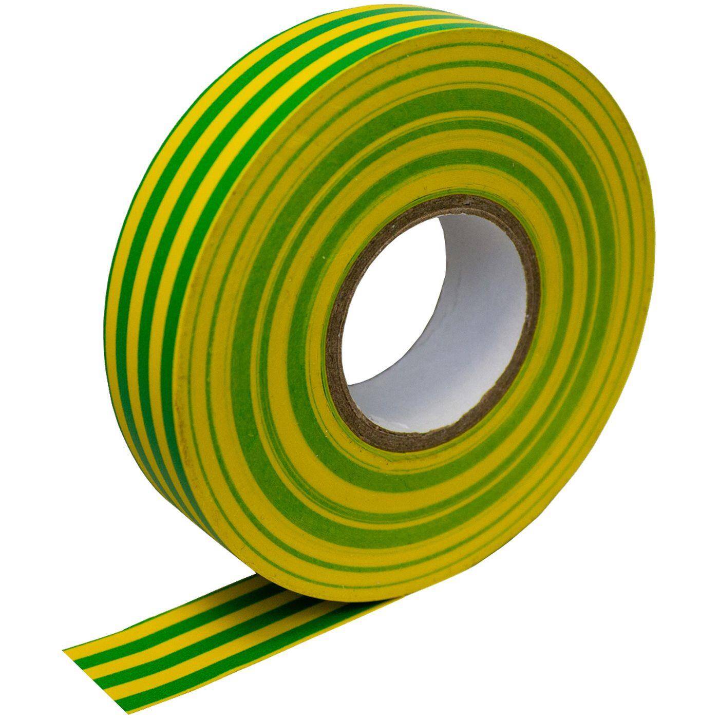 Lumonic 1 Rolle PVC Isolierband 19mm x 33m Klebeband grün/gelb Isoband I Geeignet für Elektriker und Bastler I Isolierklebeband in verschiedenen Längen und Farben
