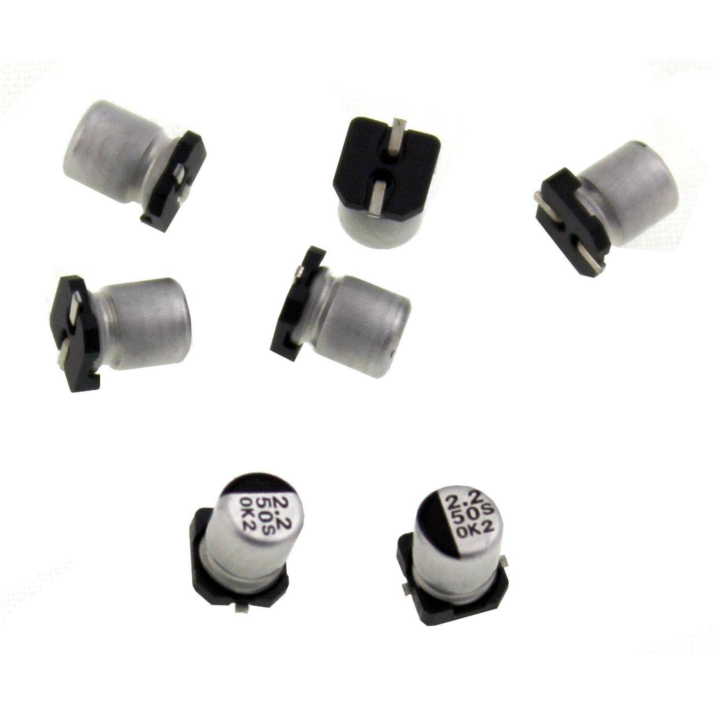 SMD Elko Kondensator 2,2µF 50V | Elektrolytkondensator bis zu einer Temperatur von 85°C | 4x5,4mm | 2,2uF ECEV1HA2R2SR Panasonic