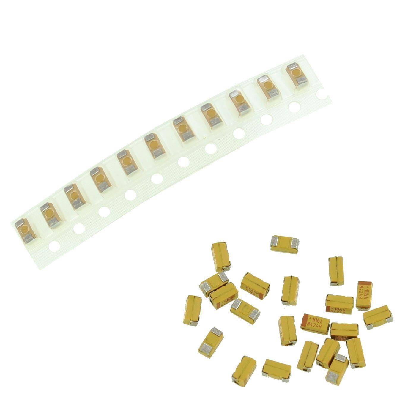 Tantal Kondensator SMD A 10µF 10V 125°C 3,2x1,6mm AVX TAJA106M010R 10uF Tantal Kondensator SMD A 10µF 10V 125°C 3,2x1,6mm AVX TAJA106M010R 10uF
