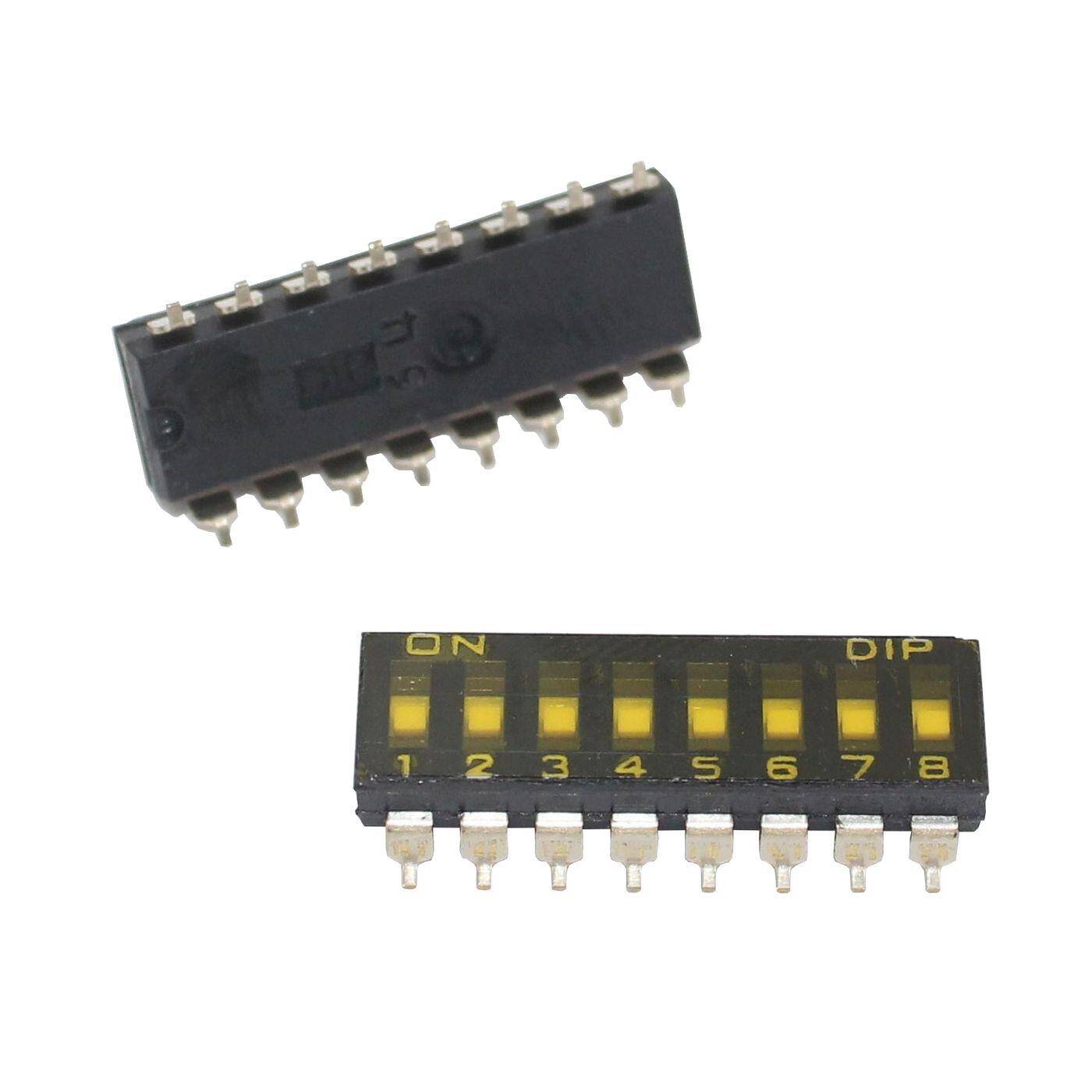 DIP Schalter SMD Schiebeschalter 8 polig Knitter-switch SBS 1008 DIP Schalter SMD Schiebeschalter 8 polig Knitter-switch SBS 1008