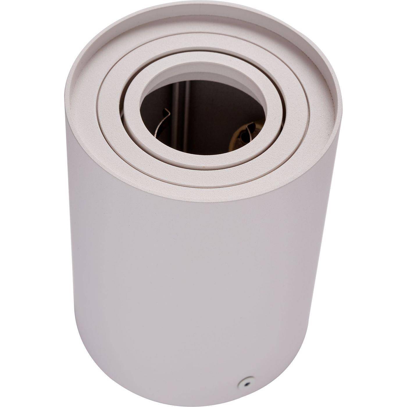 LED Aufbaurahmen Rund 94x125mm Weiß Aluminium Schwenkbar Spot GU10 MR16
