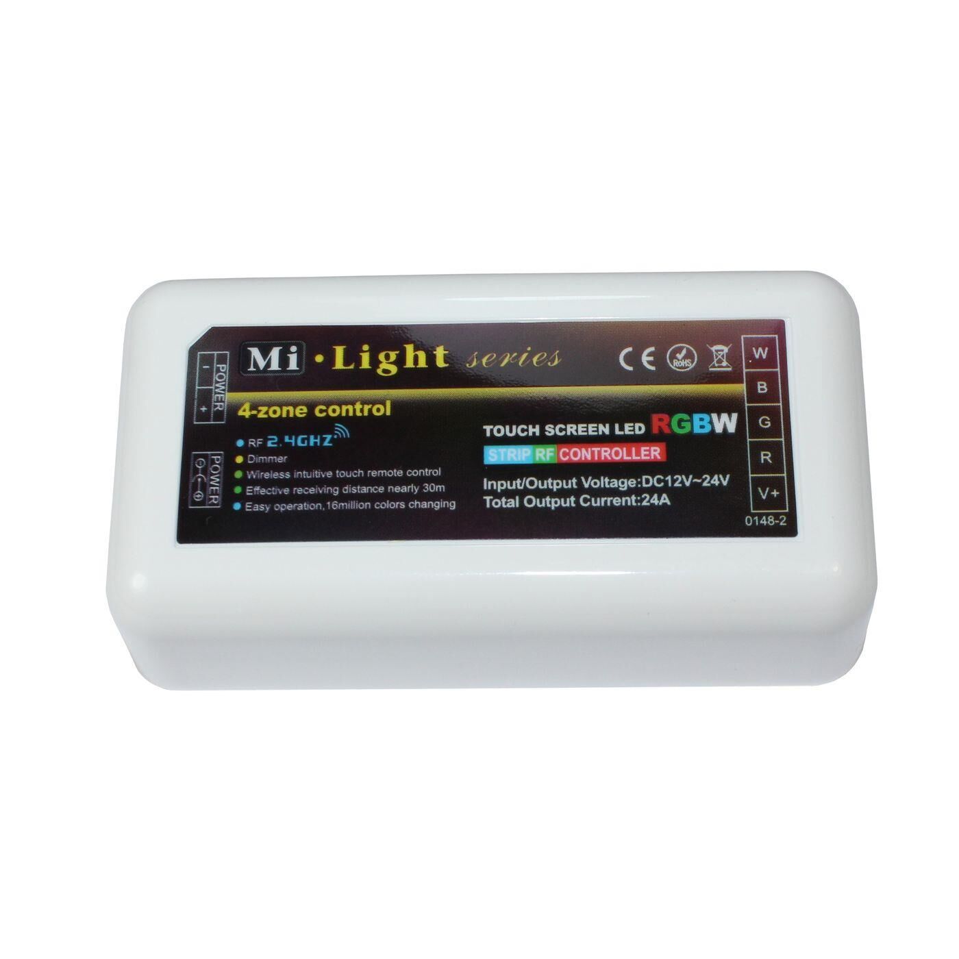 MiLight MiBoxer RGBW LED 4-Zone Empfänger 12...24V 240W für Farbwechsel Streifen 5-Pin