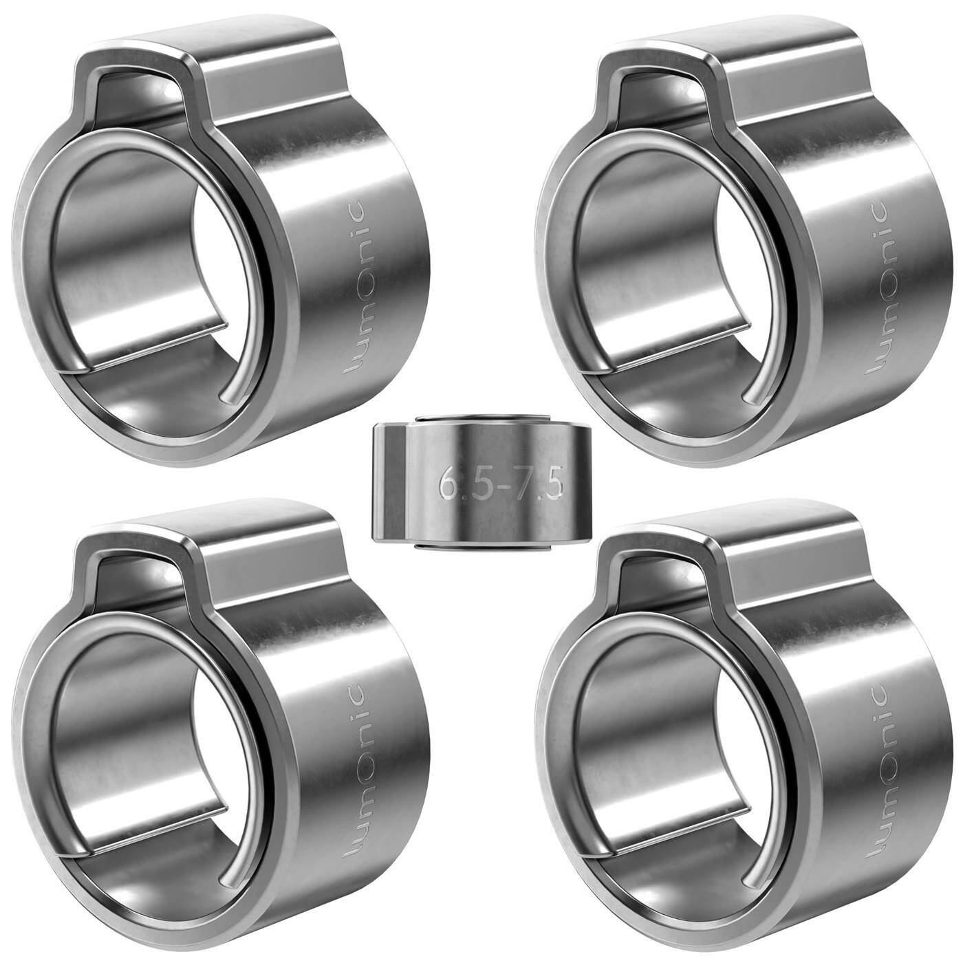 5x 1-ear clip 6,5-7,5mm V2A Stainless steel Single ear clip Hose clamp for Compressed air, Pipe systems, Garden, CAR