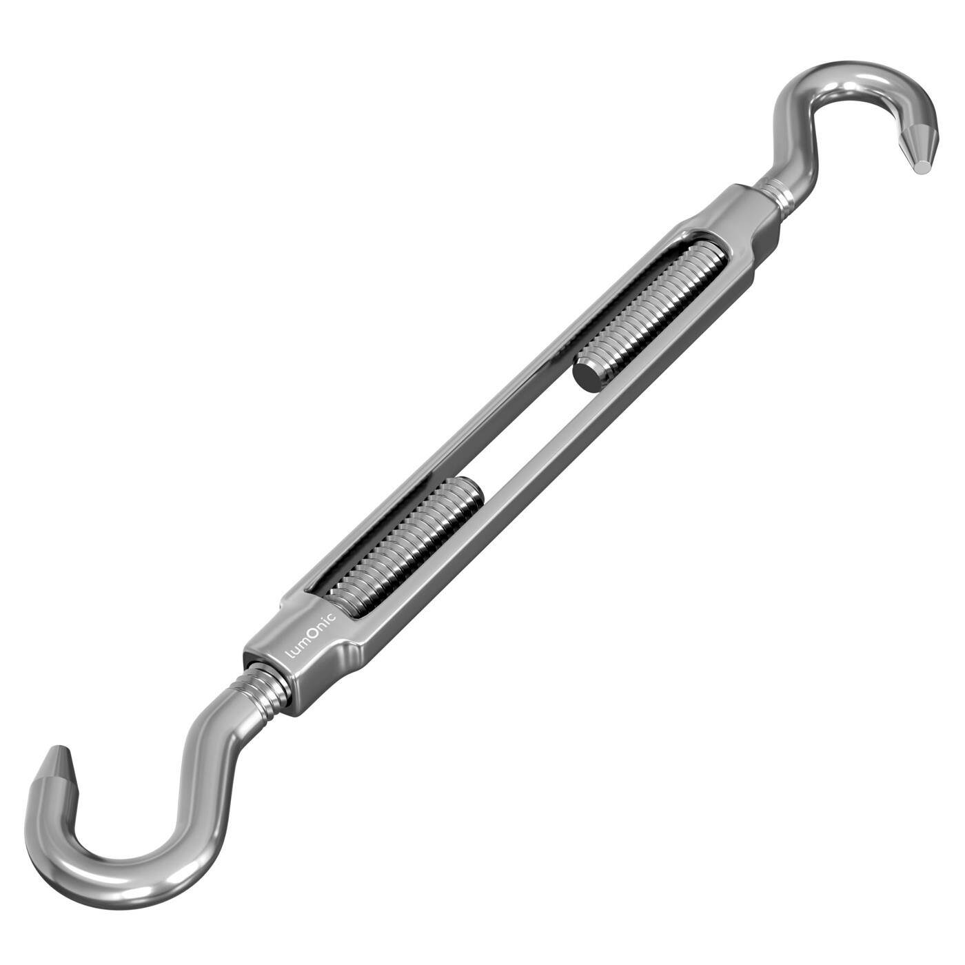 Seilspanner Haken-Haken Edelstahl V4A 316 M10 Spannschloss Wantenklemme Seilspanner Haken-Haken Edelstahl V4A 316 M10 Spannschloss Wantenklemme