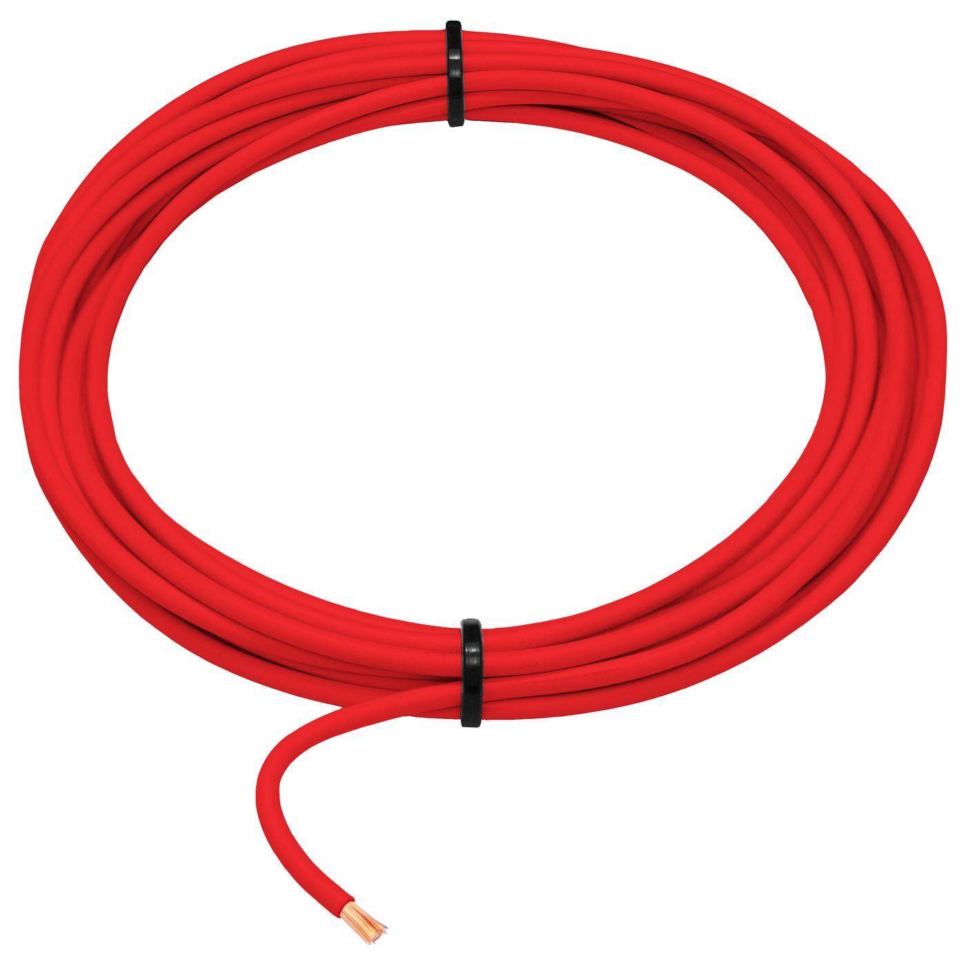 1m FLRY Fahrzeugleitung Rot 2,5mm² rund Kabel Litze KFZ Stromkabel