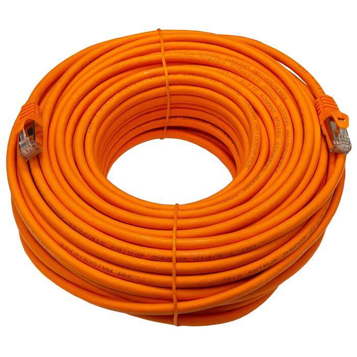 30m RJ-45 Network cable Patch cable CAT7 Orange S/FTP Ethernet DSL LAN CAT.7