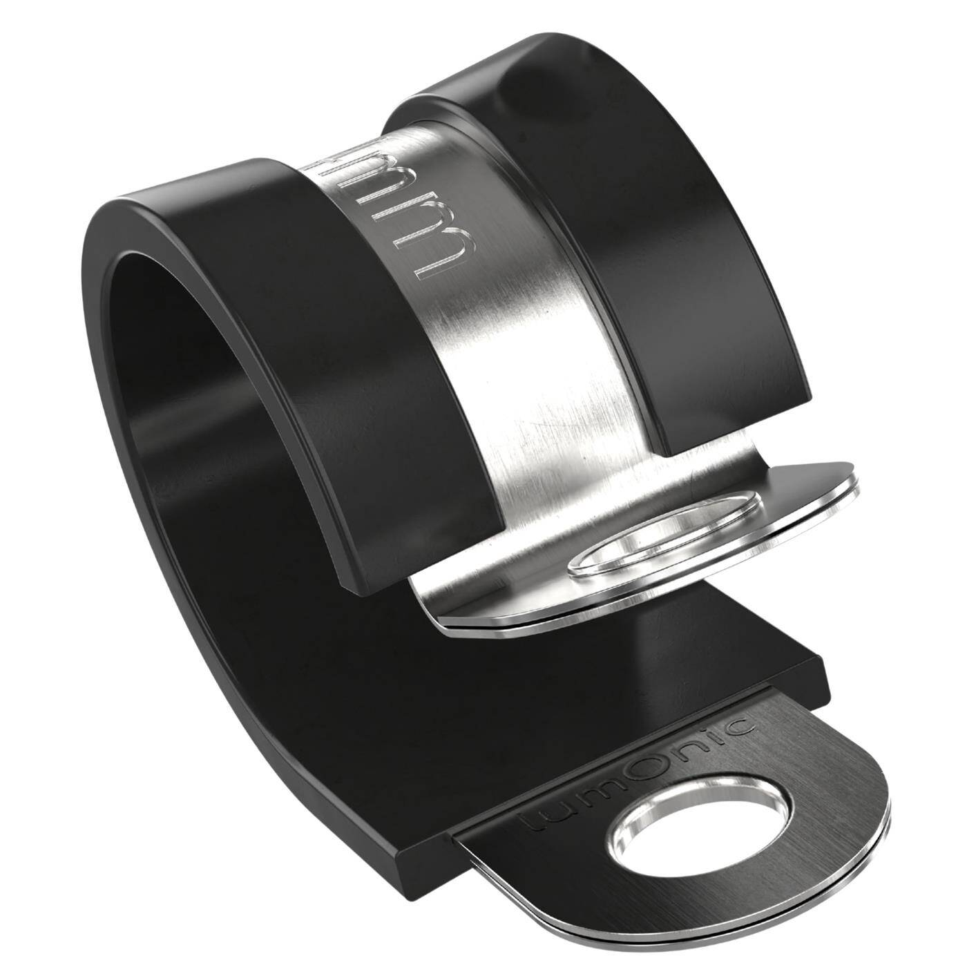 5x P-Clip Leitungsschelle Edelstahl V2A mit Gummi 14mm Rohrschelle Befestigungsschelle