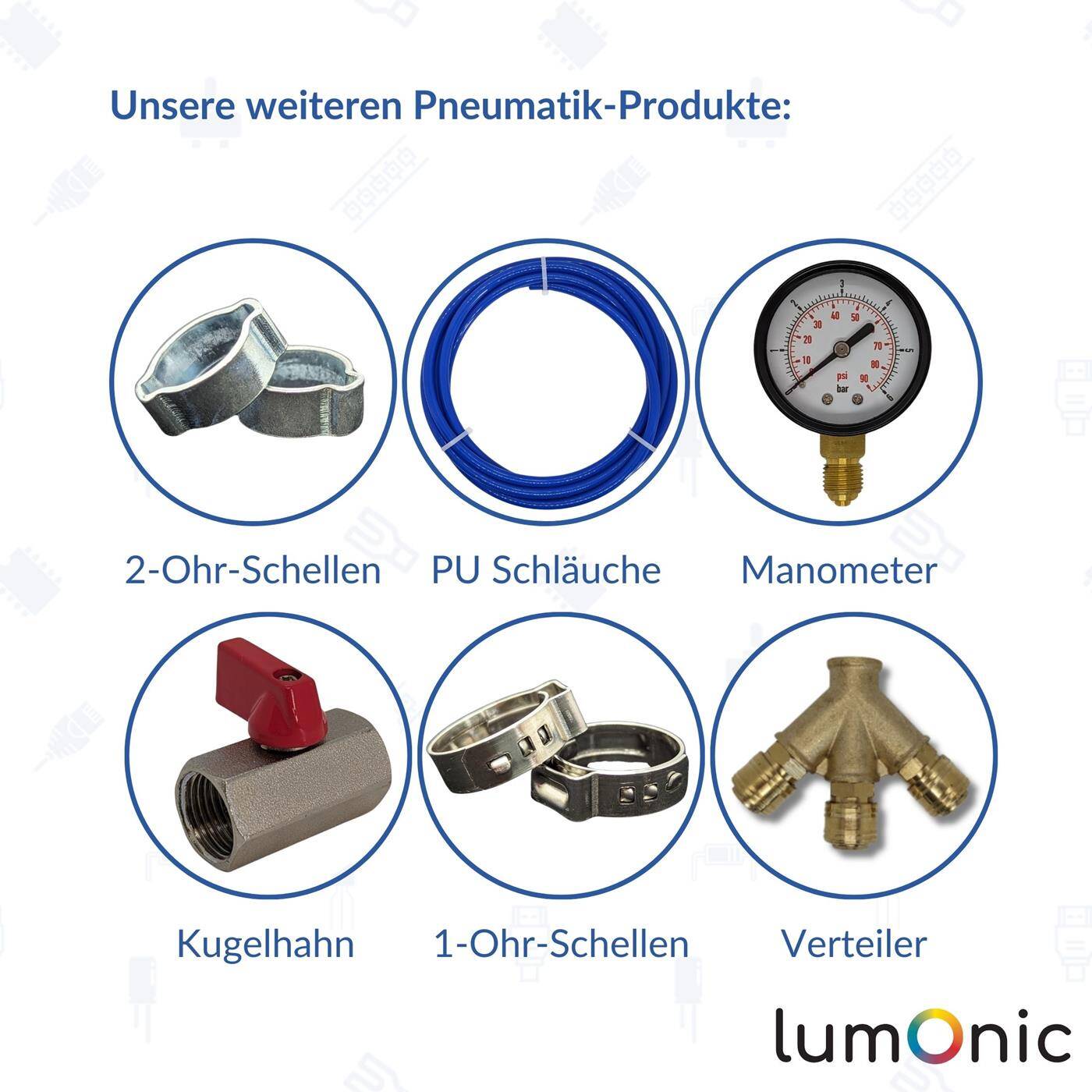 PU Schlauch Drossel-Rückschlagventil mit Steckverbinder 4mm pneumatisches Drosselrückschlagventil Drosselventil Druckluft & Automatisierung