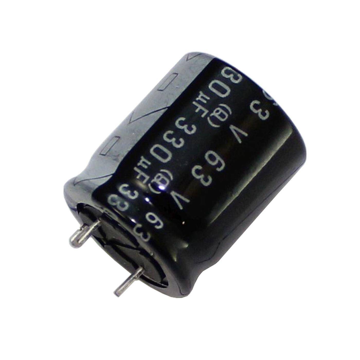Elko Kondensator Radial 330µF 63V | Elektrolytkondensator bis zu einer Temperatur von 125°C | 18x20mm | 330uF RK-63V331QK5GY-F56 Elna