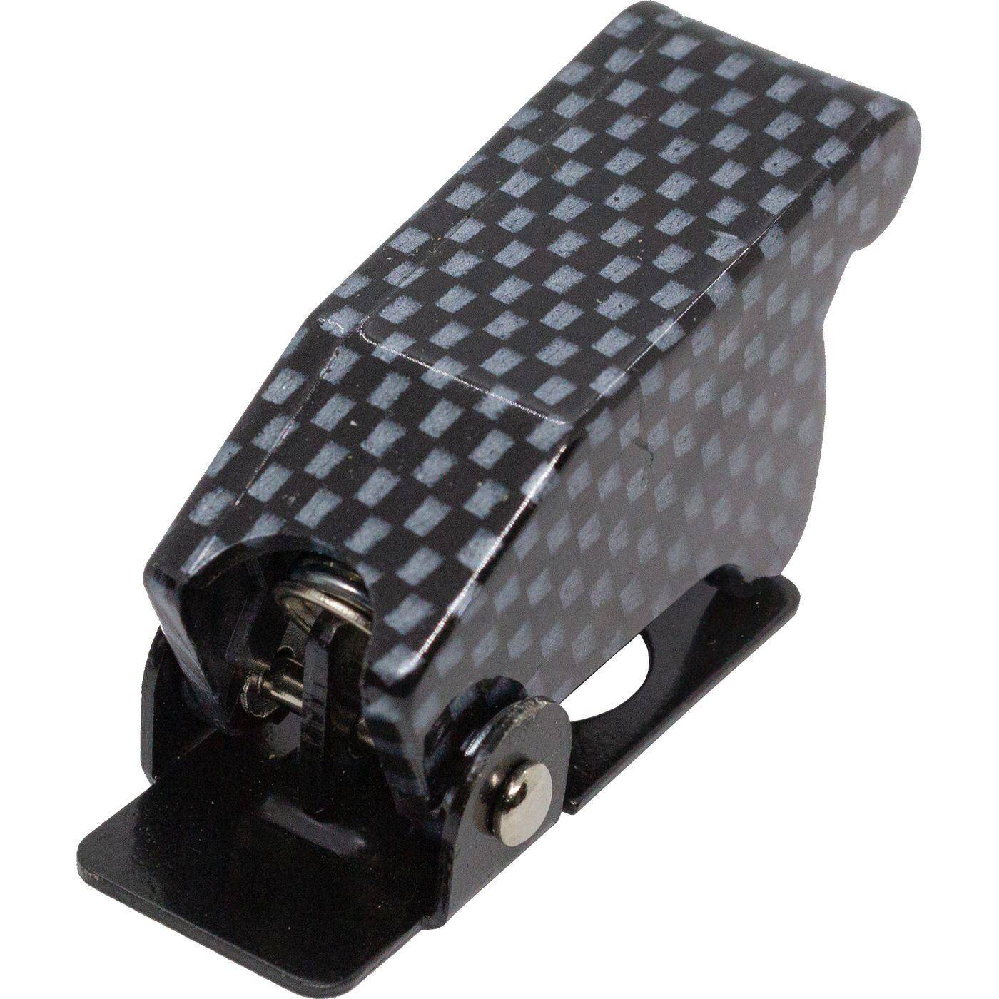 Lumonic Flip-Cover in carbon für Kippschalter mit Durchmesser Ø12mm I Kunststoff Schutz Abdeckung für Kippschalter I Für's Auto und Zuhause