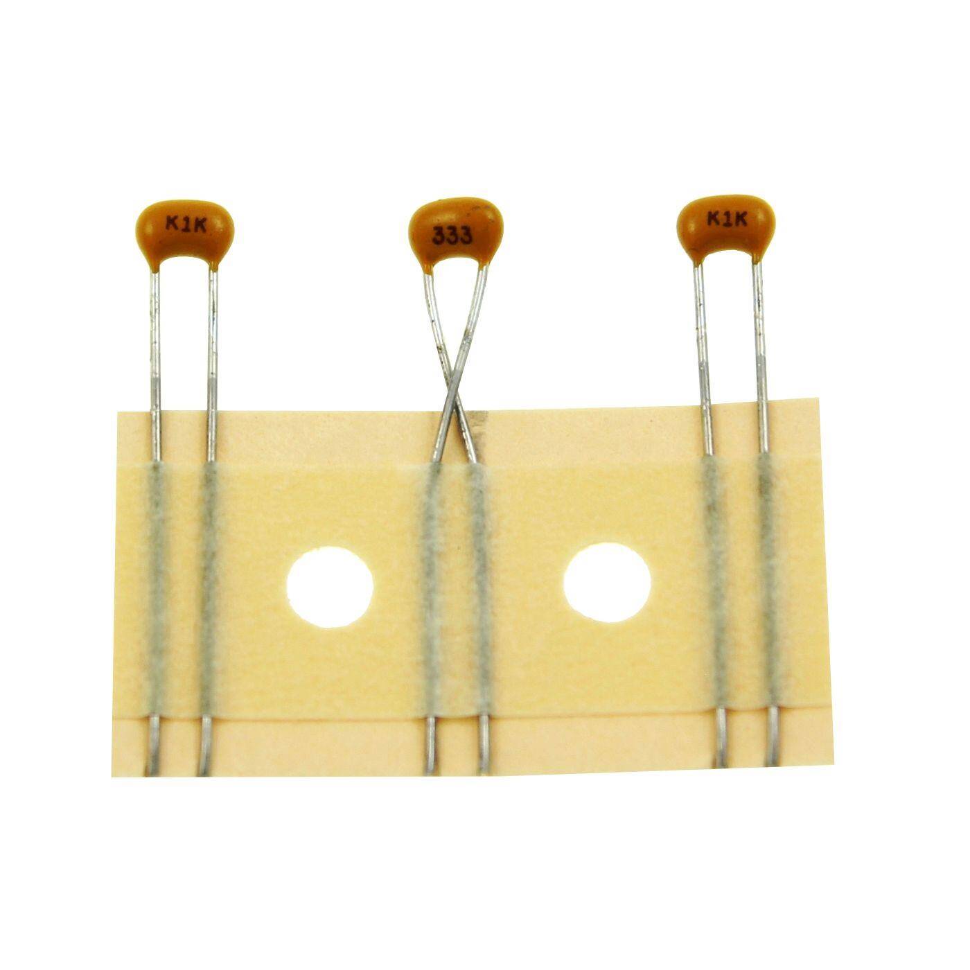 Ceramic Capacitor 33nF 100V DC Kemet C320C333K1R5CA-C7303 d2,2x5mm 33000pF