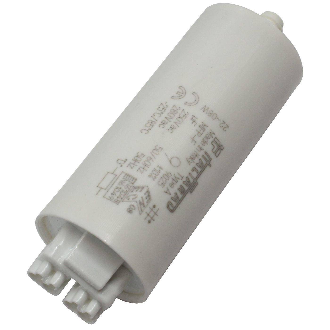 Capacitor 9µF 250V 30x69mm Push-In Italfarad 9uF