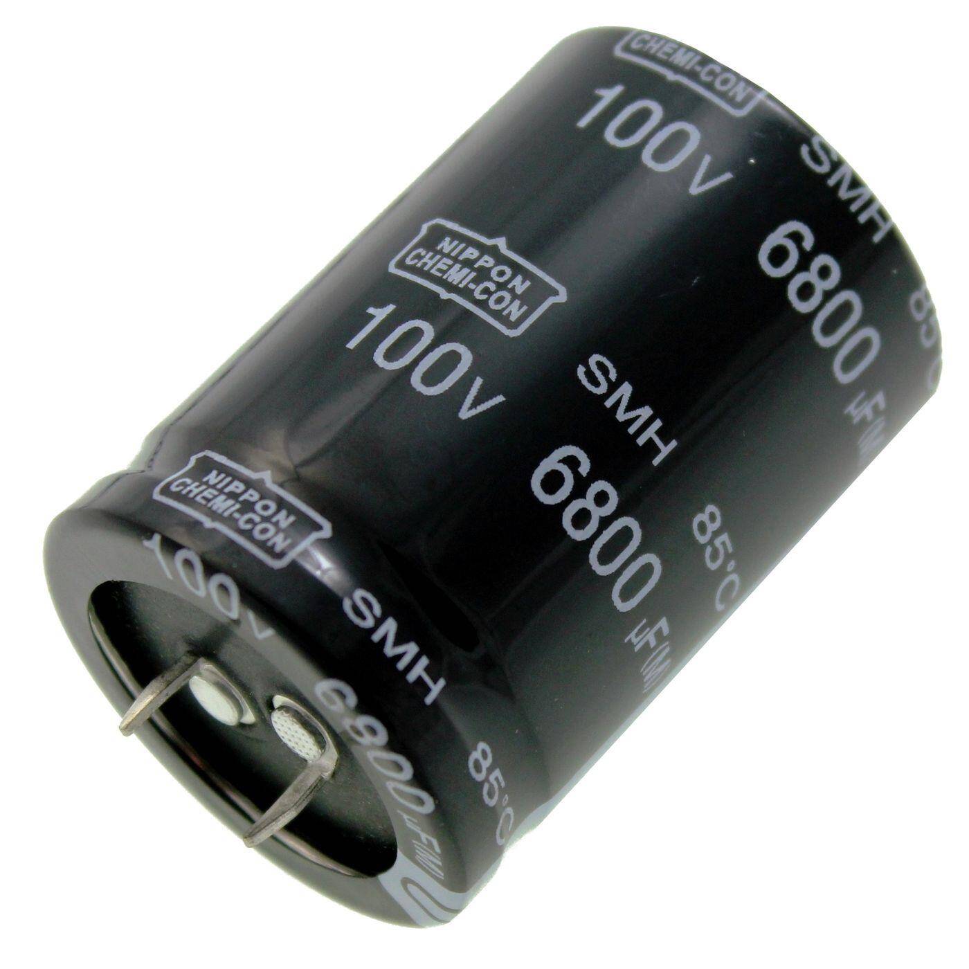 Snap-In Elko Kondensator 6800µF 100V | Elektrolytkondensator bis zu einer Temperatur von 85°C | 35x50mm | 6800uF ESMH101VNN682MA50S United Chemi-Con