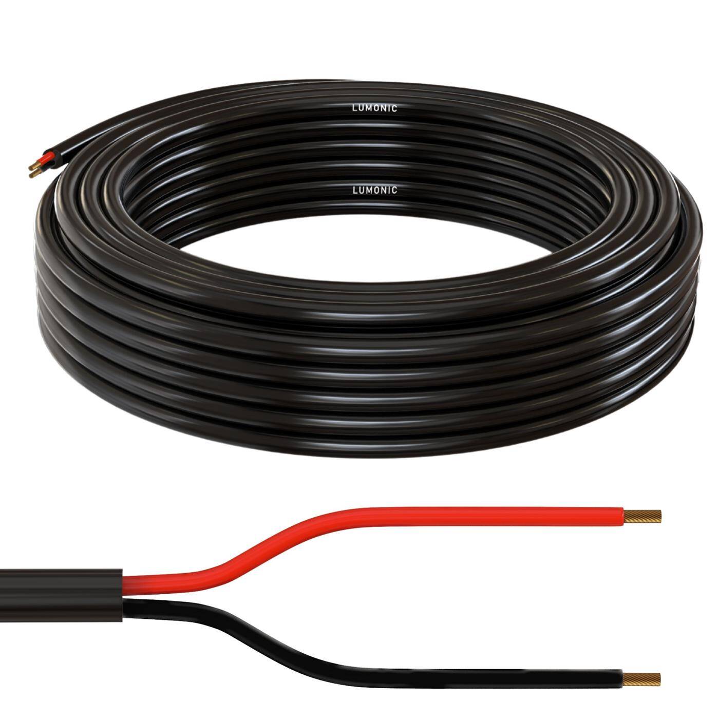 Lumonic 1m FLRYY Vehicle cable 2x0,75mm² black | 2-wire | Trailer cable | Multi-core automotive cable | Oil and fuel-resistant, flame-retardant | Low voltage