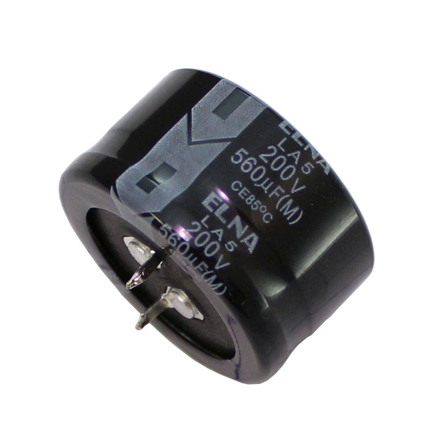 Snap-In Elko Kondensator 560µF 200V | Elektrolytkondensator bis zu einer Temperatur von 85°C | 35x20mm | 560uF LA5-200V561MS51# Elna