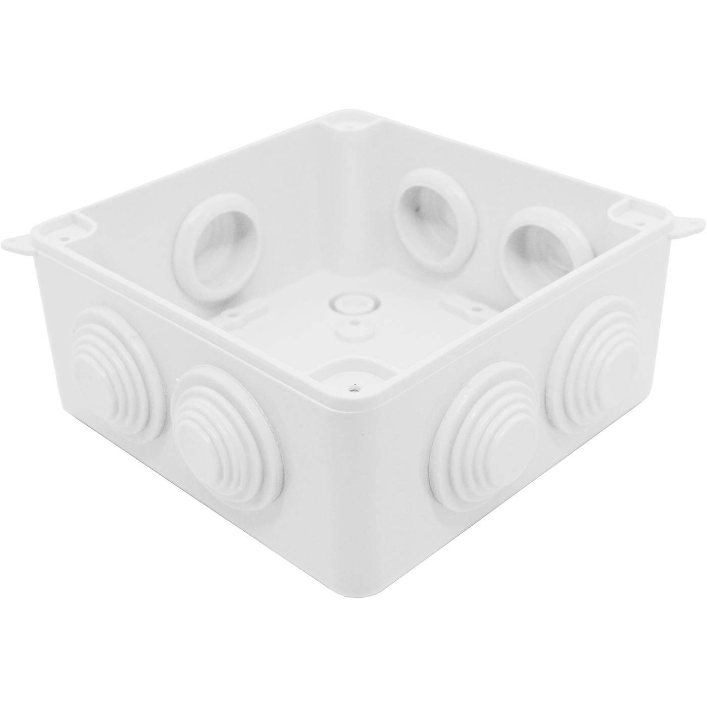 Verteilerdose Aufputz IP65 100x100x70mm 7 Öffnungen Abzweigdose Wasserdicht Weiß Anschlussdose Klemmdose