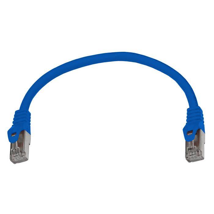 0,25m RJ-45 Network cable Patch cable CAT7 Blue S/FTP Ethernet DSL LAN CAT.7