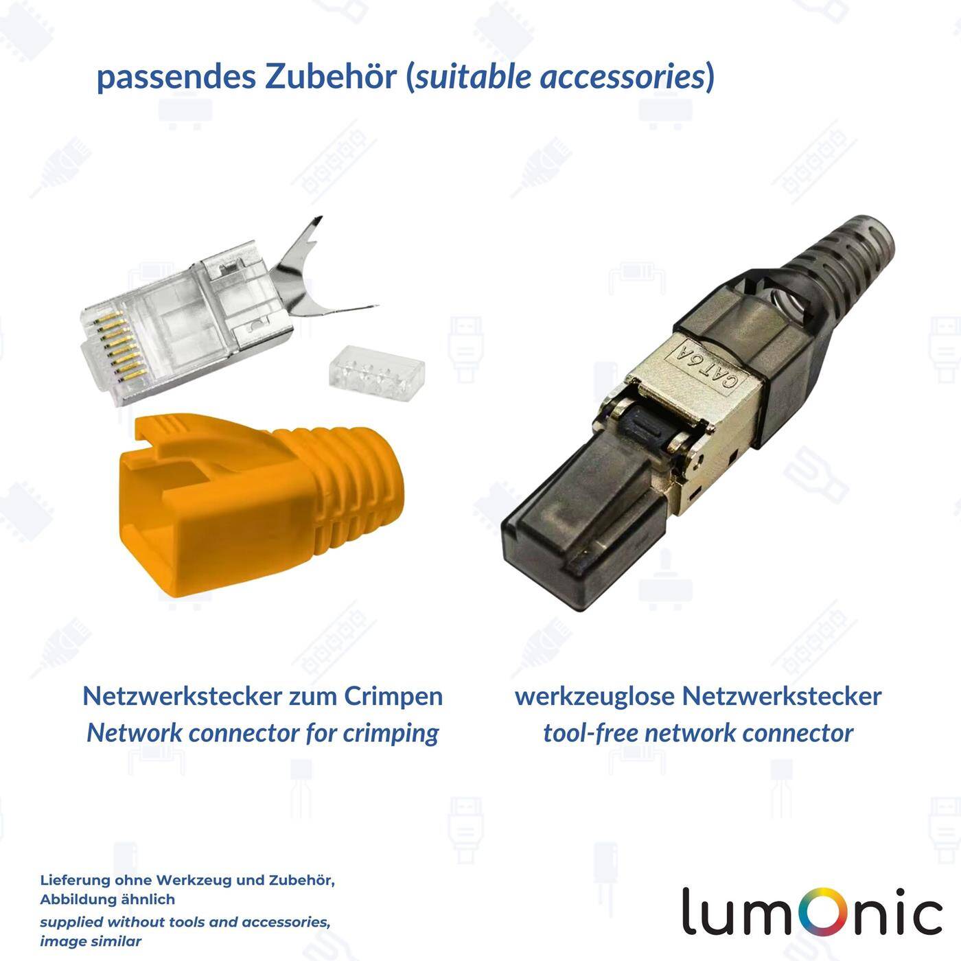 Lumonic 100m Netzwerkkabel CAT 6 F/UTP I Cat6-kabel, Gigabit Lan Kabel, Ethernet Kabel I Flexibles Patchkabel geschirmt, für den Innenbereich bis 250 MHz