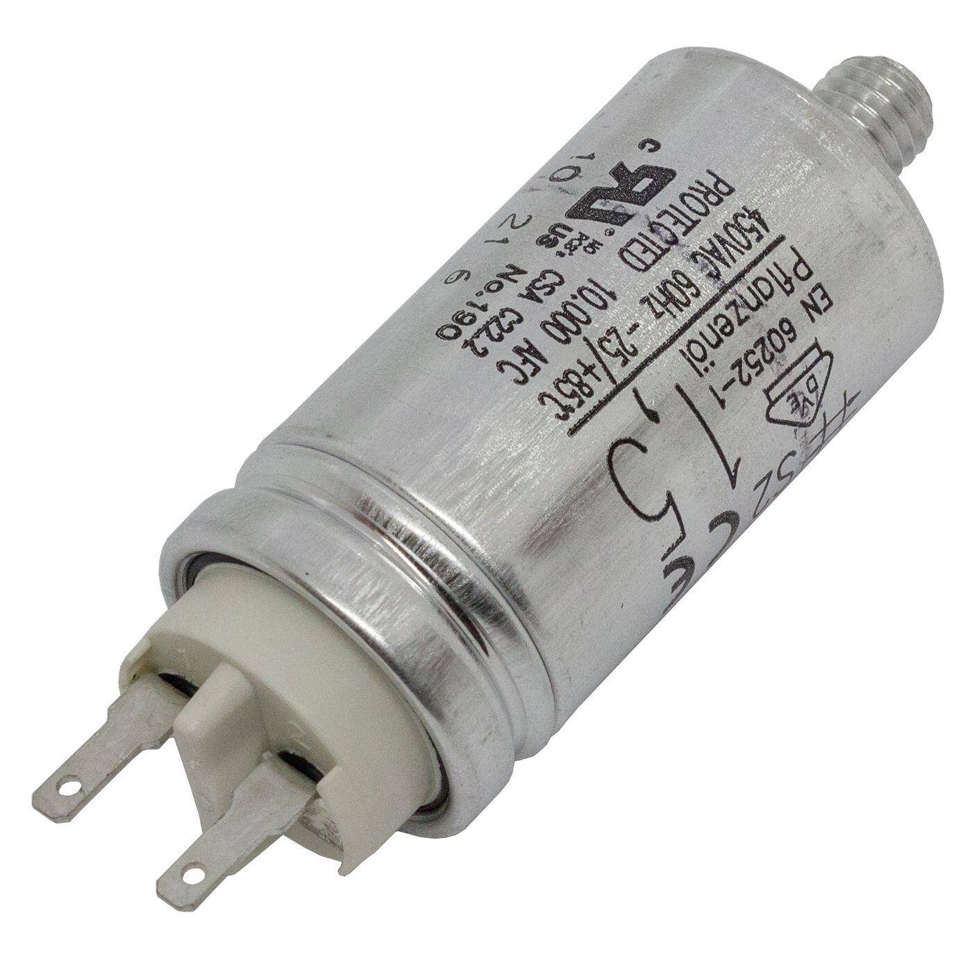 Starting capacitor Motor capacitor 1,5µF 450V 25x48mm Plug 6,3x0,8mm Hydra MKP-500 1,5-A 1,5uF