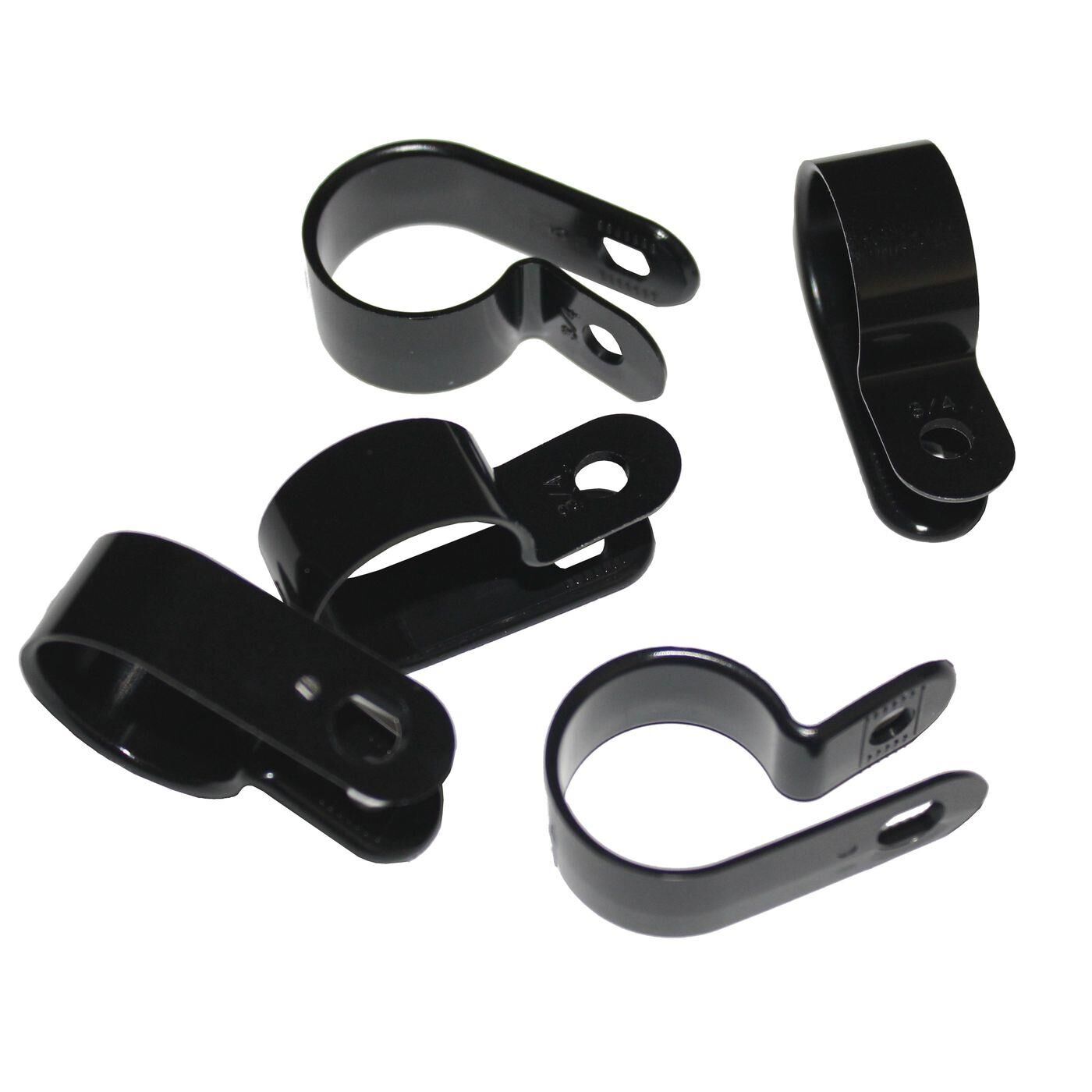 100x P-Clip für Kabel 19mm schwarz Nylon Kabelschelle Kabelfixierung Chassisklemmen