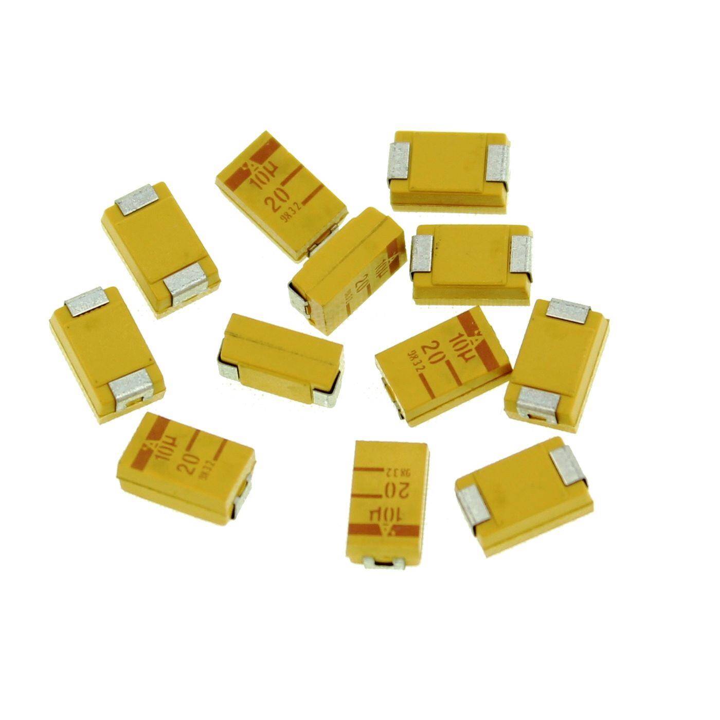 Tantal Kondensator SMD D 10µF 20V 125°C 7,3x4,3mm AVX TAJD106M020RNJ 10uF