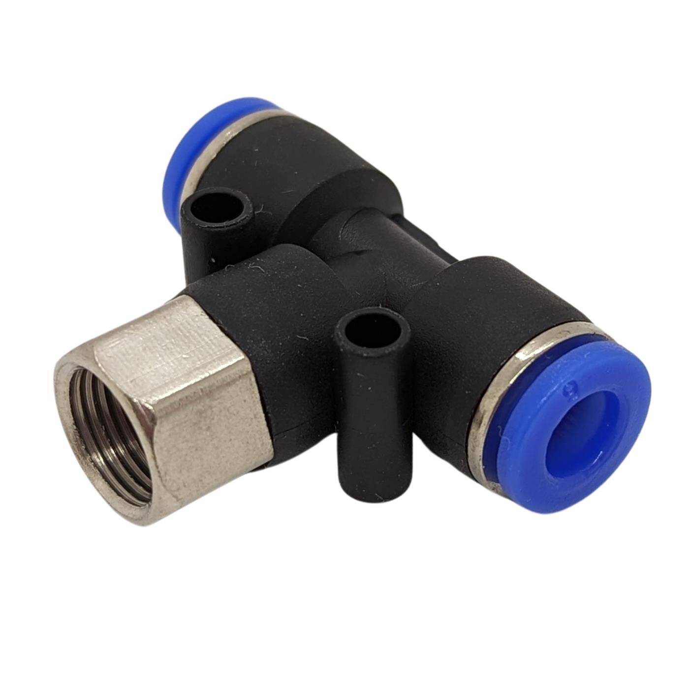 PU Schlauch T-Steckverbinder Fitting mit Innengewinde 6mm*1/8Zoll T-Stück Push-in pneumatischer Steckverbinder T-Verteiler Druckluft & Automatisierung PU Schlauch T-Steckverbinder Fitting mit Innengewinde 6mm*1/8Zoll T-Stück Push-in pneumatischer Steckverbinder T-Verteiler Druckluft & Automatisierung