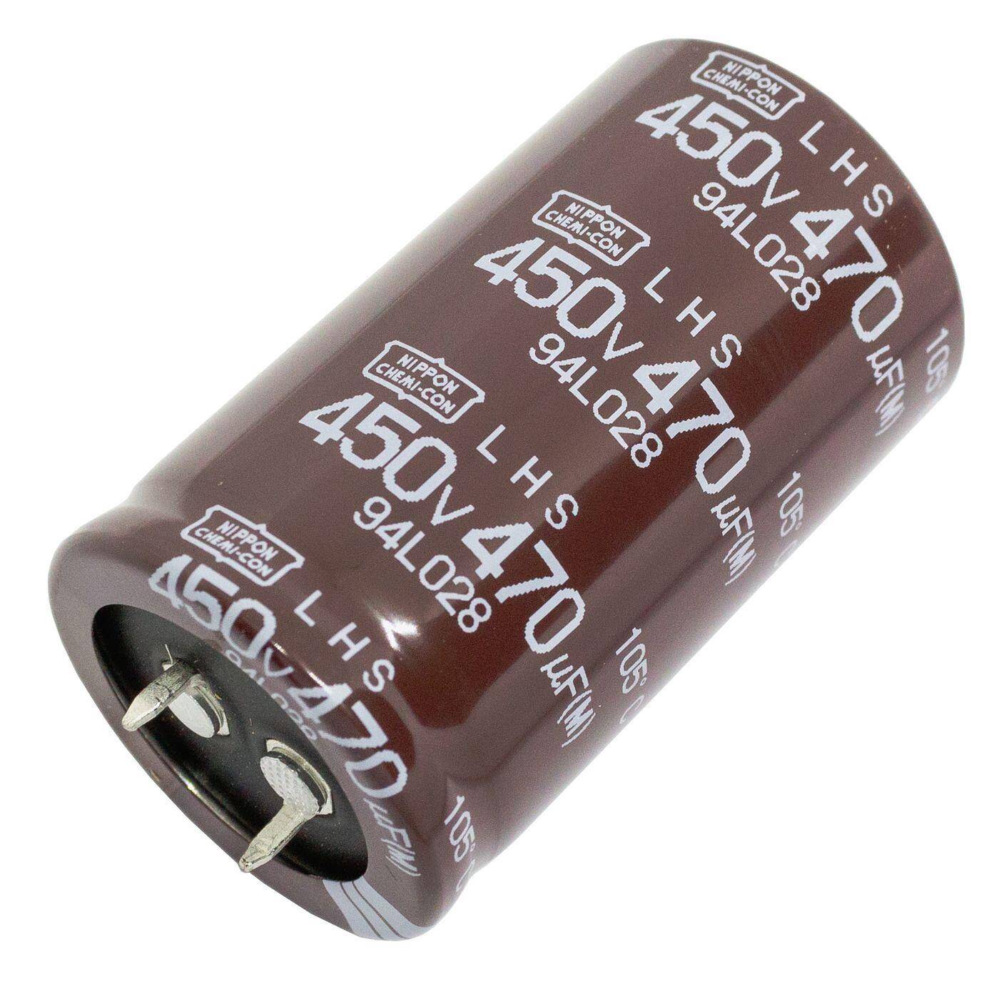 Snap-In Elko Kondensator Radial 470µF 450V 105°C 30x50mm ELHS451VSN471MR50S 470uF