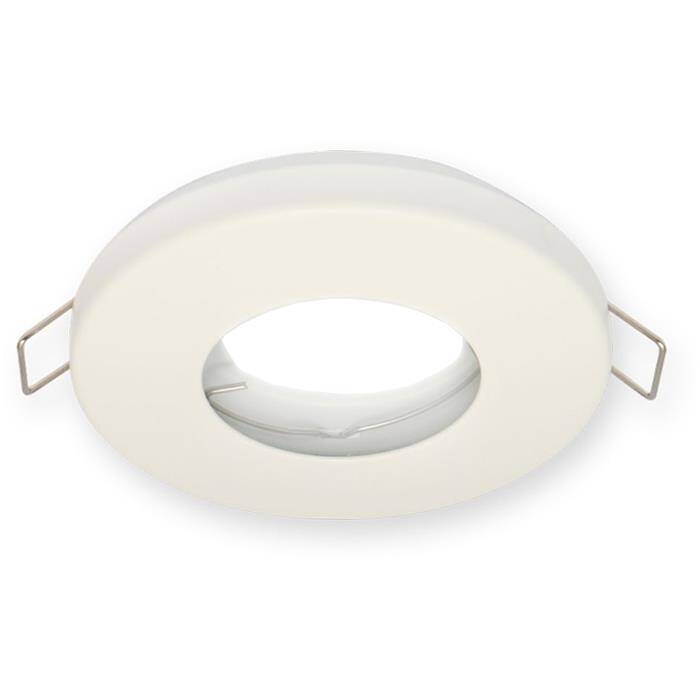 LED Einbaurahmen Bad Feuchtraum Rund IP44 85x36mm Weiß Aluminium Schwenkbar Spot GU10 MR16