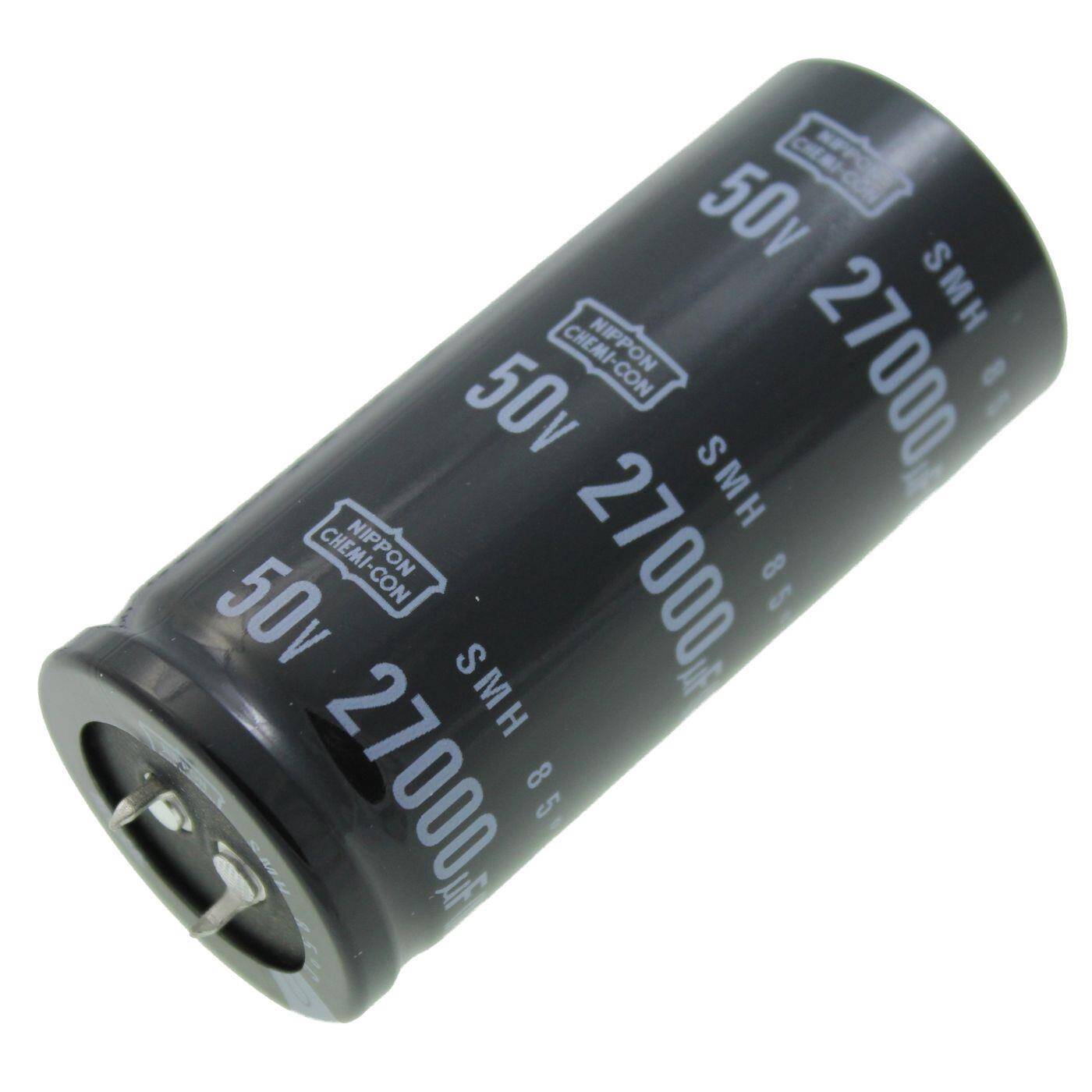 Snap-In Elko Kondensator 27000µF 50V | Elektrolytkondensator bis zu einer Temperatur von 85°C | 35x80mm | 27000uF ESMH500VSN273MA80T United Chemi-Con