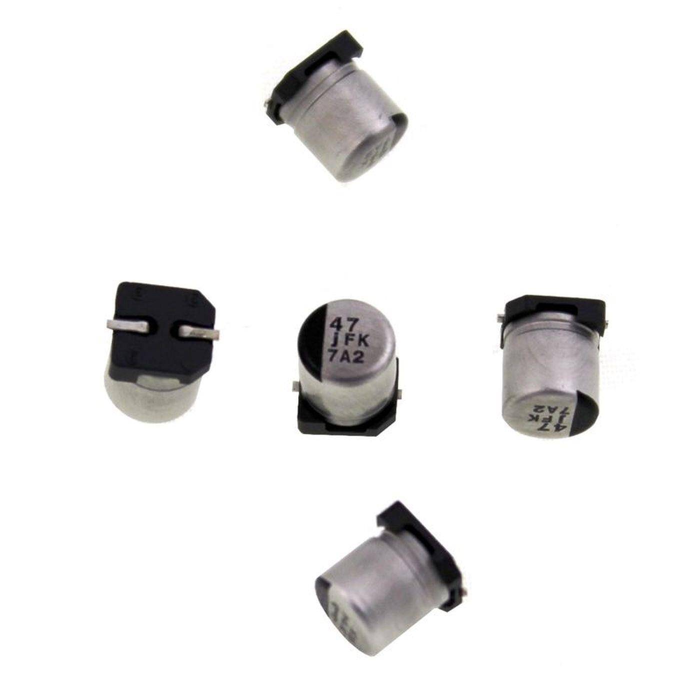 SMD Elko Kondensator 47µF 6,3V | Elektrolytkondensator bis zu einer Temperatur von 105°C | 5x5,8mm | 47uF EEVFK0J470R Panasonic