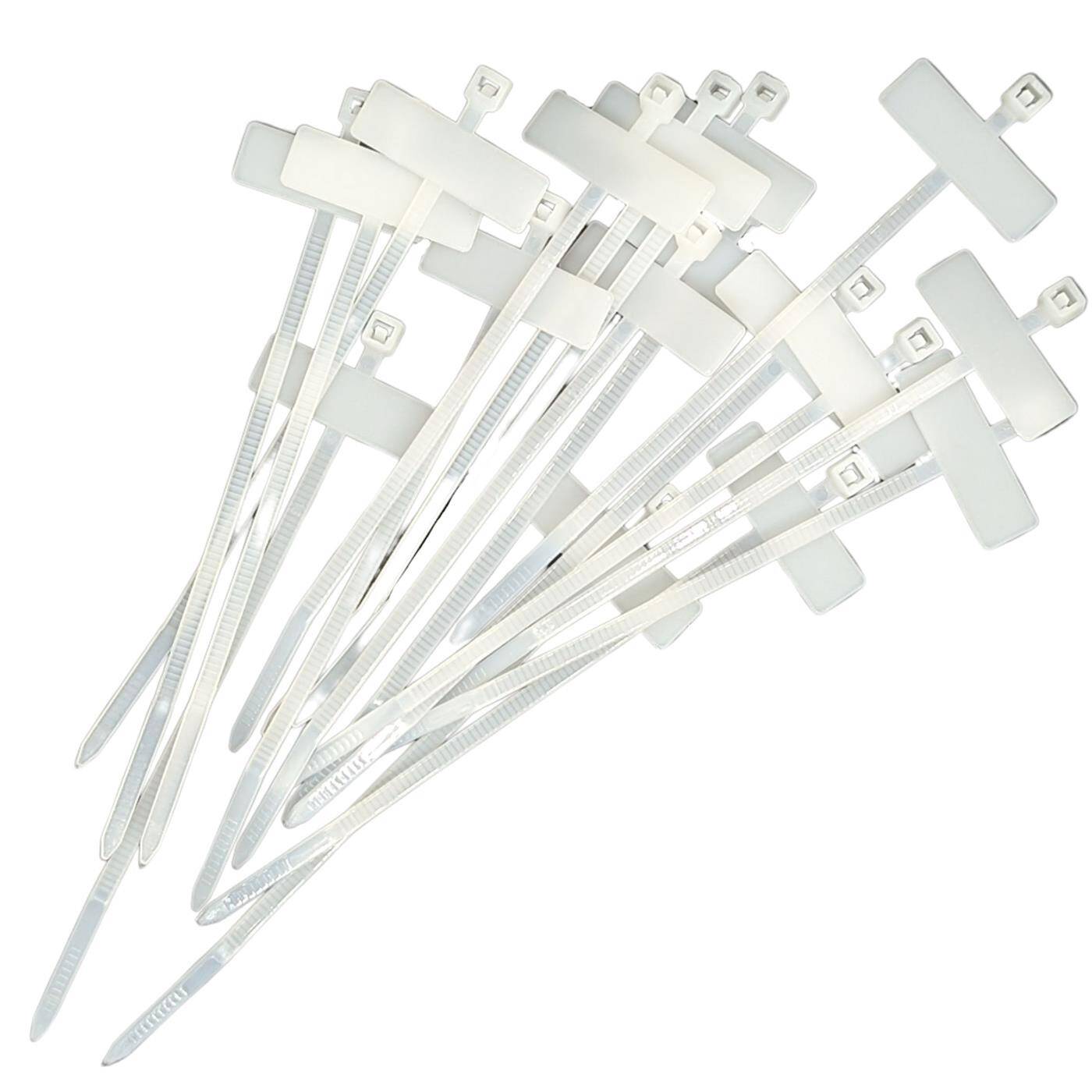 100x Kabelbinder mit Textschild 25x8mm 100 x 2,5mm Weiß Natur 8kg PA6.6 Polyamid Industriequalität 100x Kabelbinder mit Textschild 25x8mm 100 x 2,5mm Weiß Natur 8kg PA6.6 Polyamid Industriequalität