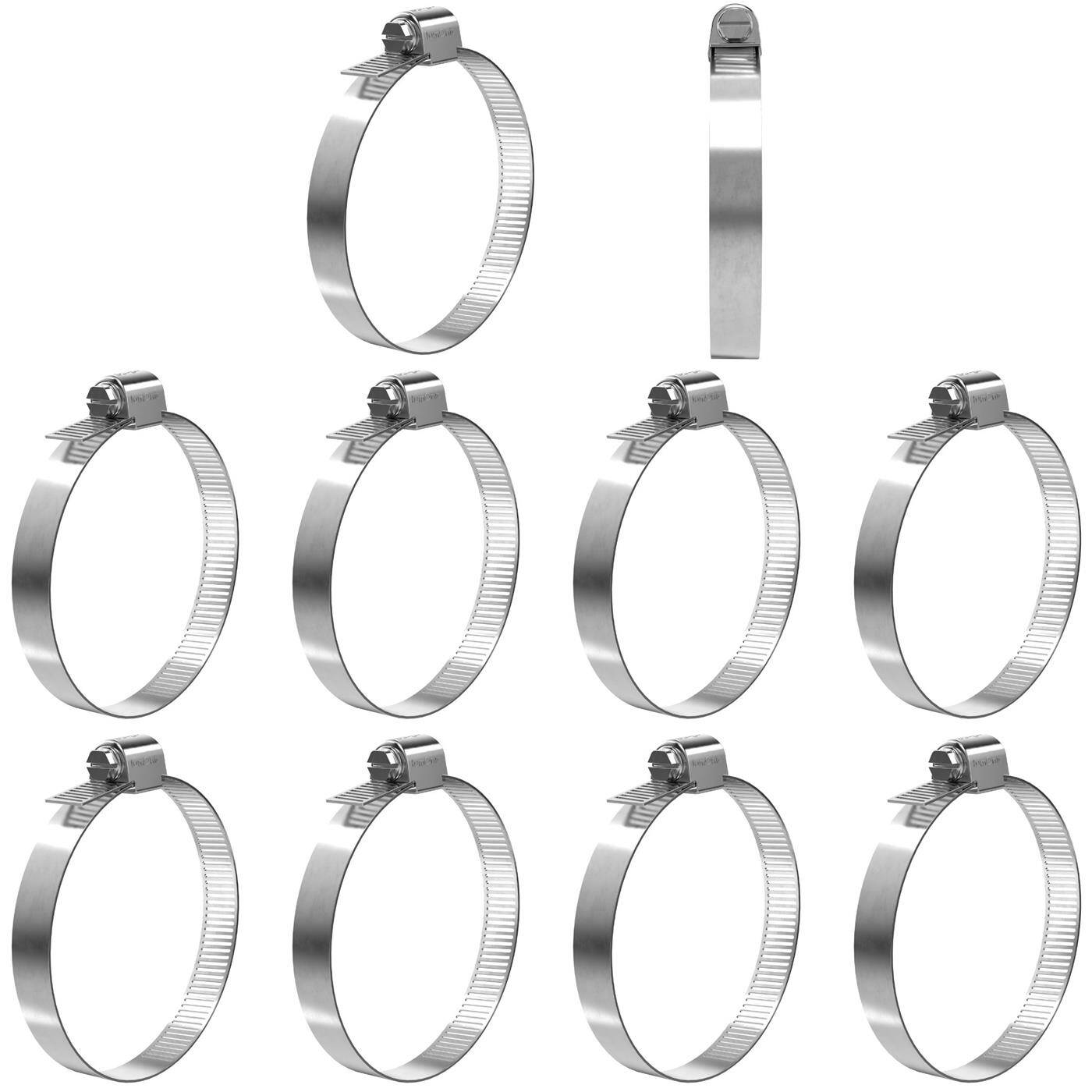 10x Hose clamp Stainless steel V4A 314 65-89mm Pipe clamp Hose clamp