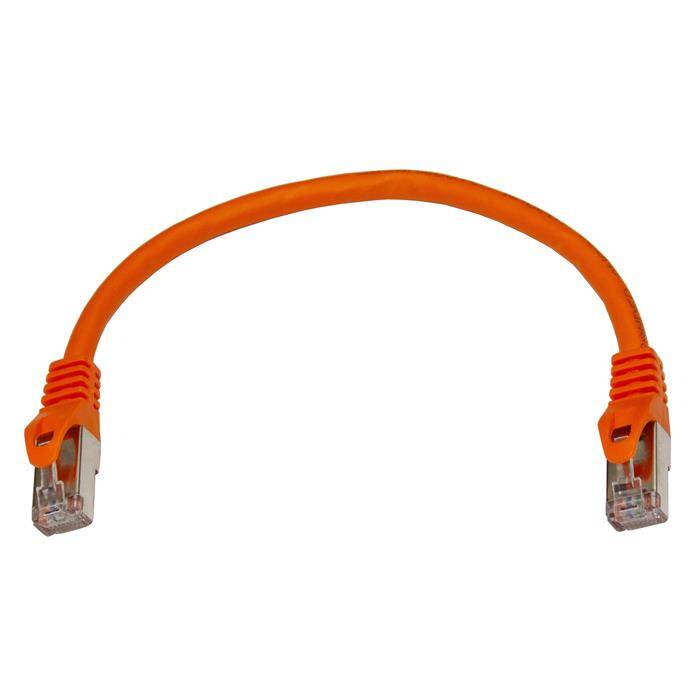 0,25m RJ-45 Netzwerkkabel Patchkabel CAT7 Orange S/FTP Ethernet DSL LAN CAT.7