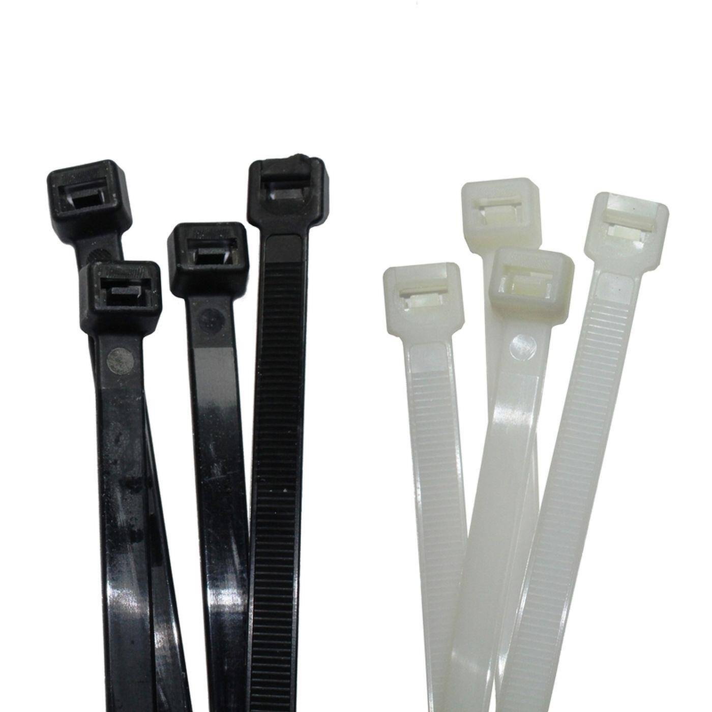 100x Kabelbinder 530 x 9mm Weiß Natur 80kg PA6.6 Polyamid Industriequalität