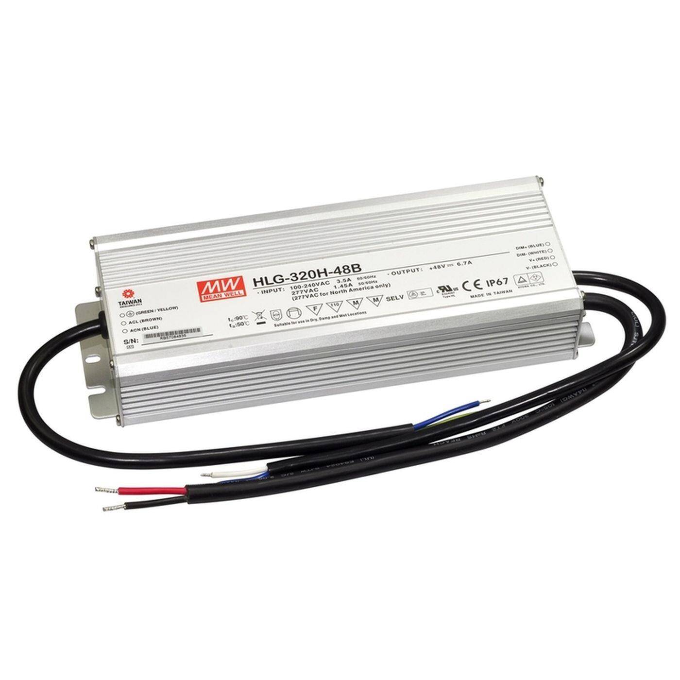 MEAN WELL HLG-320H-24B 320W 24V 13,34A LED Netzteil IP67 Dimmbar Potentiometer PWM
