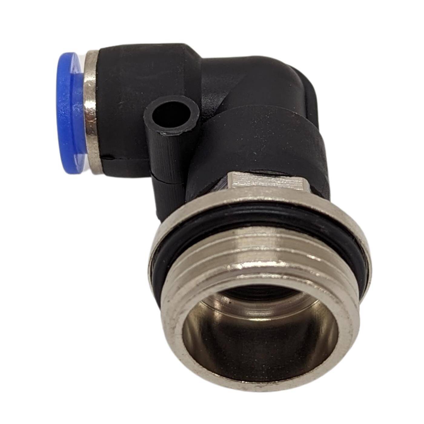 PU Schlauch 90° Steckverbinder Fitting mit Außengewinde 8mm*1/2Zoll Winkel-Verbinder L-Steckverbinder pneumatischer Steckverbinder Fitting Druckluft & Automatisierung