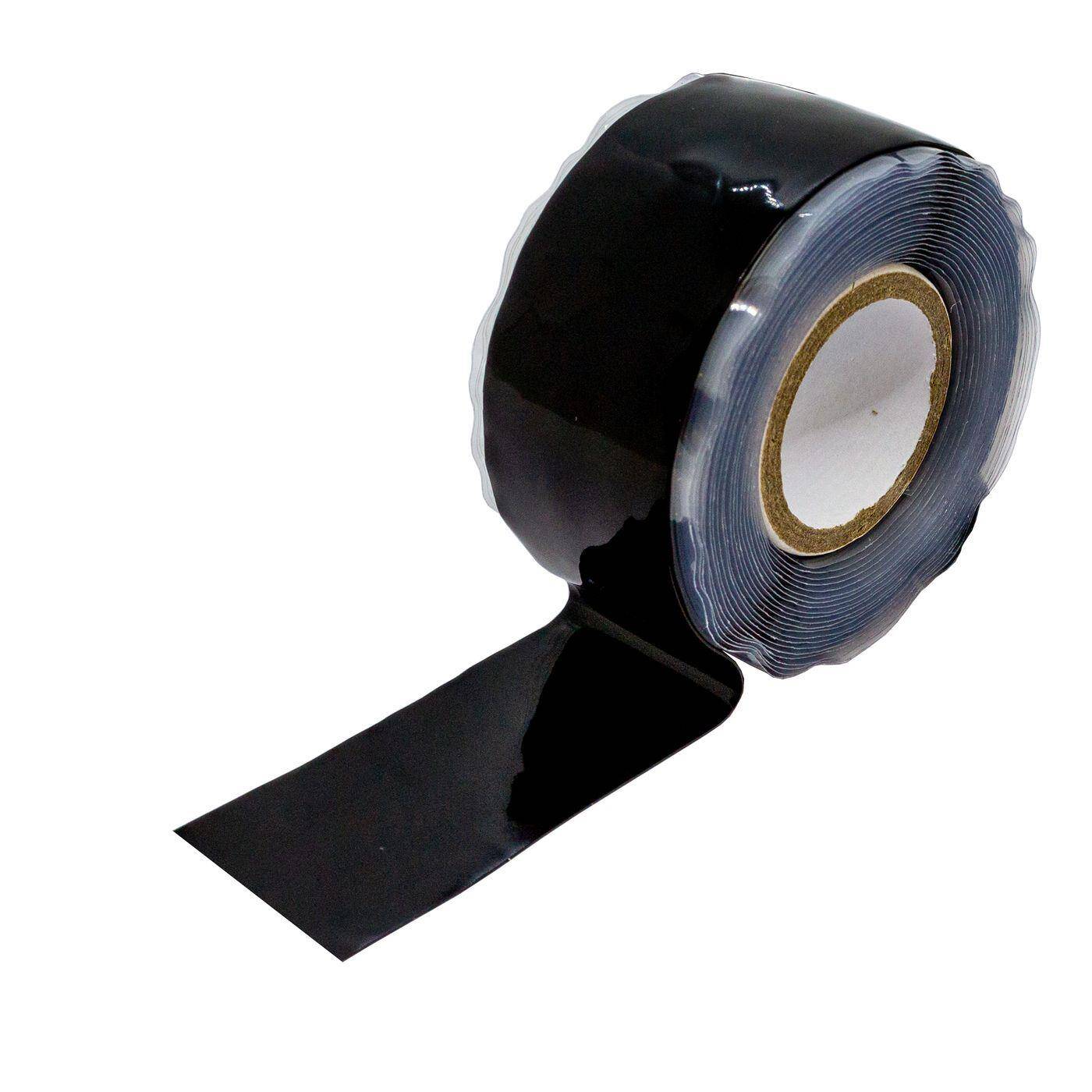 3m Self-sealing silicone tape 25mm Sealing tape black -50...260°C 0,50mm