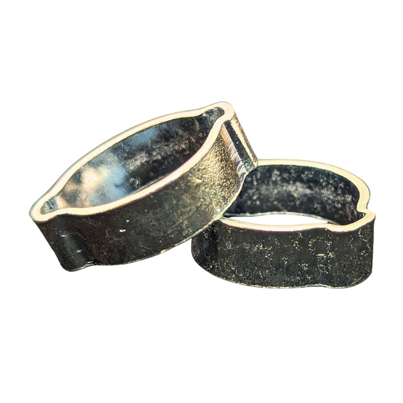 10x 2-ear clip 22-25mm V2A Stainless steel Two-ear clamp Hose clamp for Compressed air, Pipe systems, Garden, CAR