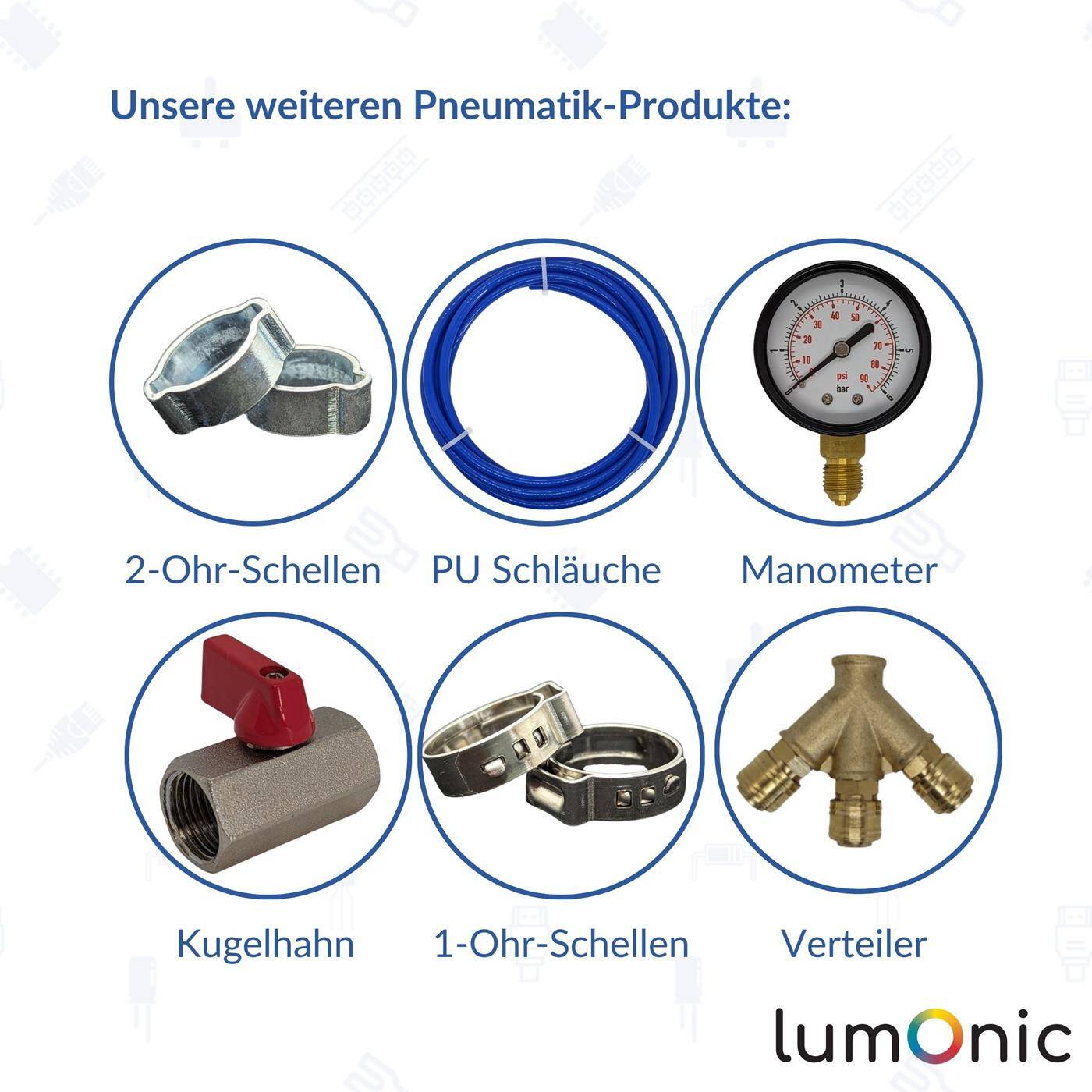 PU Schlauch Y-Steckverbinder 8mm Y-Stück Push-in pneumatischer Steckverbinder Y-Verteiler Druckluft & Automatisierung