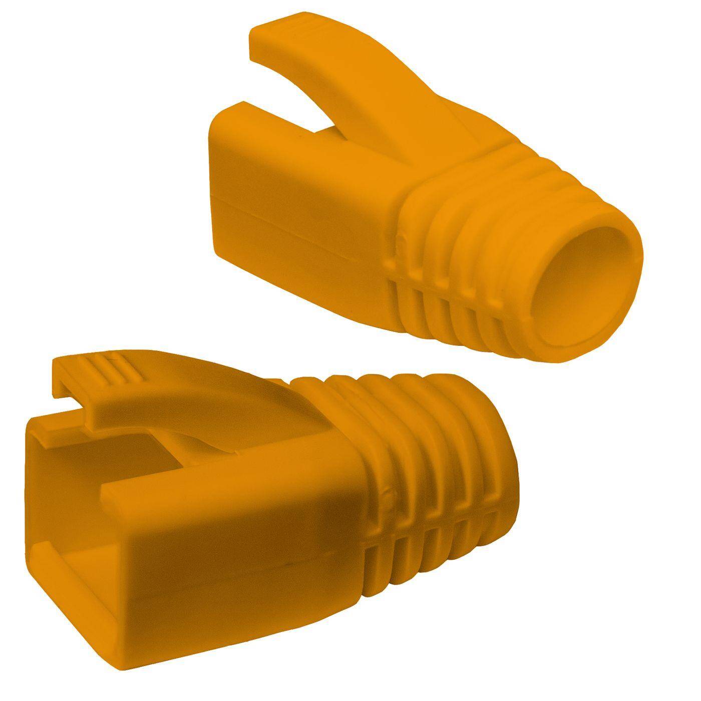 10x Netzwerkstecker RJ45 Stecker Orange CAT5 CAT6 CAT7 LAN vergoldete Kontakte