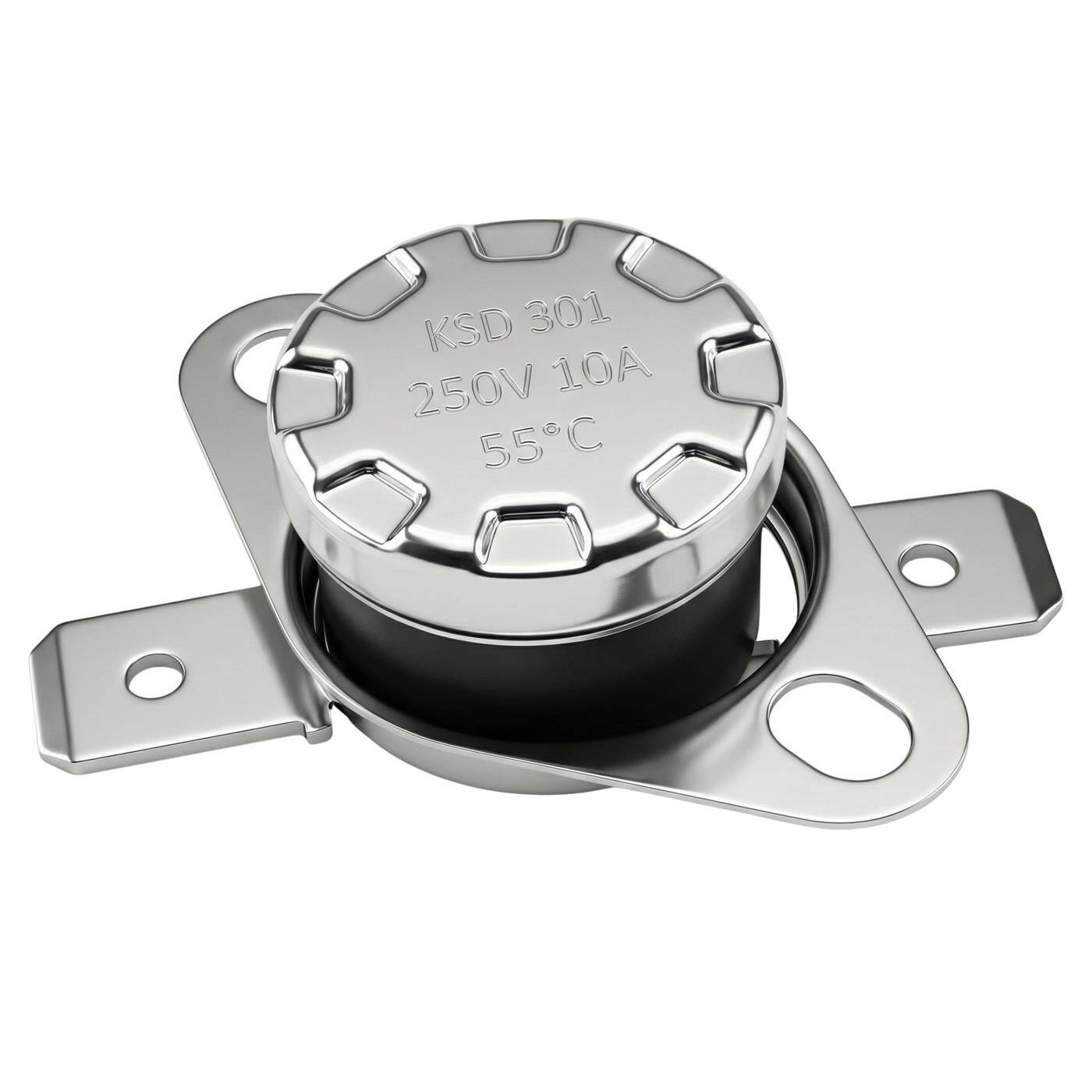 Thermal switch 55°C NC contact 250V 10A Temperature switch thermostat KSD301 Bimetal Thermal protection