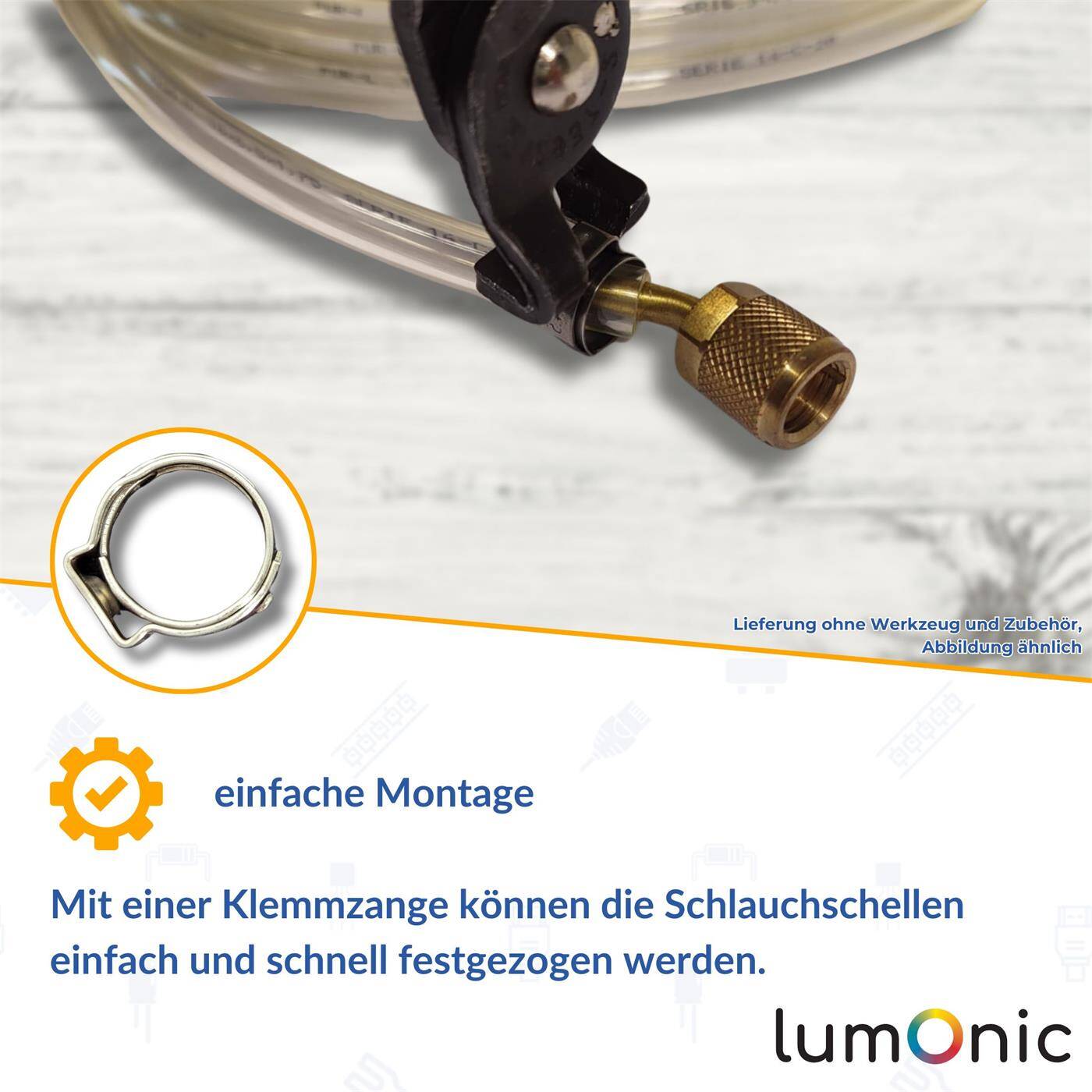 20x 1-Ohr-Schelle 34,4-37,6mm V2A Edelstahl Einohrschelle Schlauchschelle für Druckluft, Rohrsysteme, Garten, KFZ
