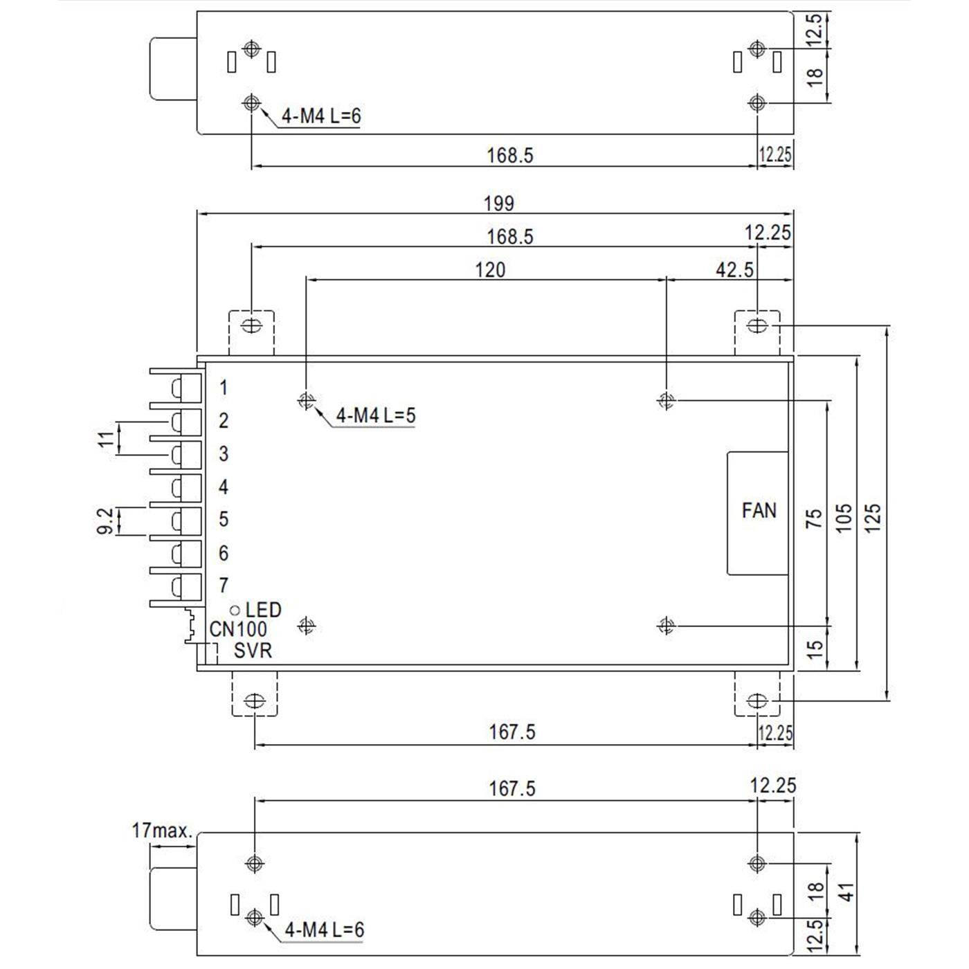 HRP-300-48 336W 48V 7A Industrielles Netzteil