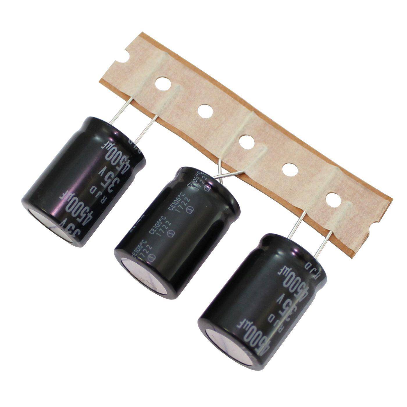 Elko Capacitor Radial 4500µF 35V | Electrolytic capacitor up to a temperature of 105°C | 18x25mm | 4500uF RJD-35V452AK6XGY-TC9 Elna