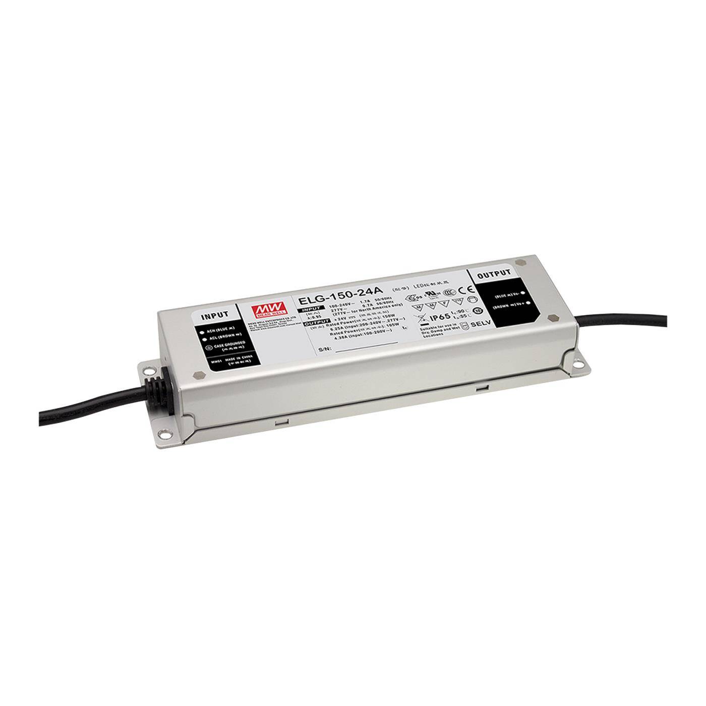 MEAN WELL ELG-150-48A-3Y 105W 48V 3,13A LED power supply IP65 Dimmable Potentiometer PWM