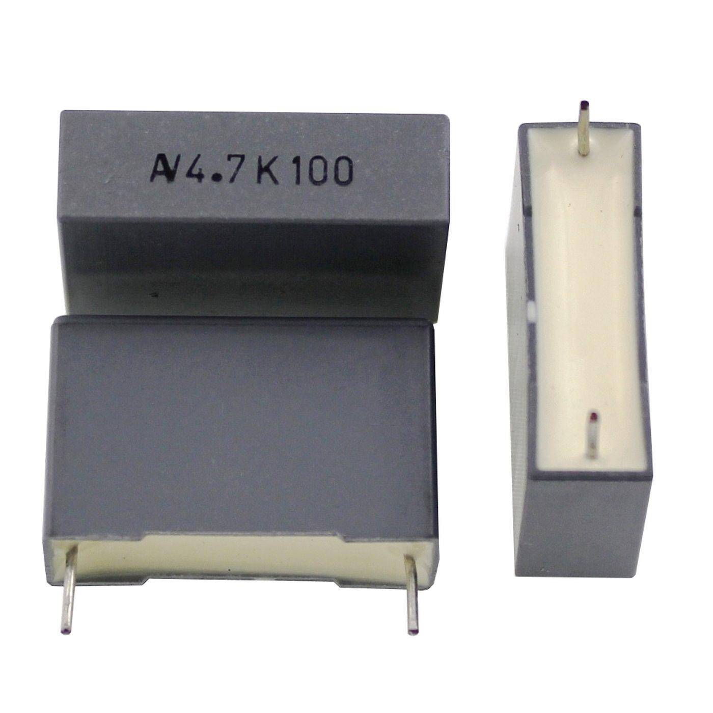 Arcotronics MFP Folien Kondensator | 4,7µF 100V DC I 2-Pin Anschluss I 2-Pin I 4,7uF, 4700nF I Kondensator für Frequenzweichen von Lautsprechern oder zur Entstörung von elektrischen Geräten