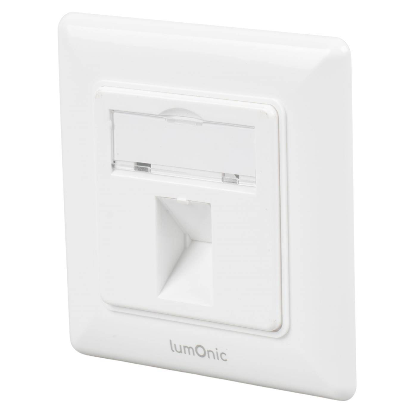 Keystone flush-mounted frame, 1-Port, Standard 55 system, , ABS plastic, for Keystone RJ45, HDMI, USB modules