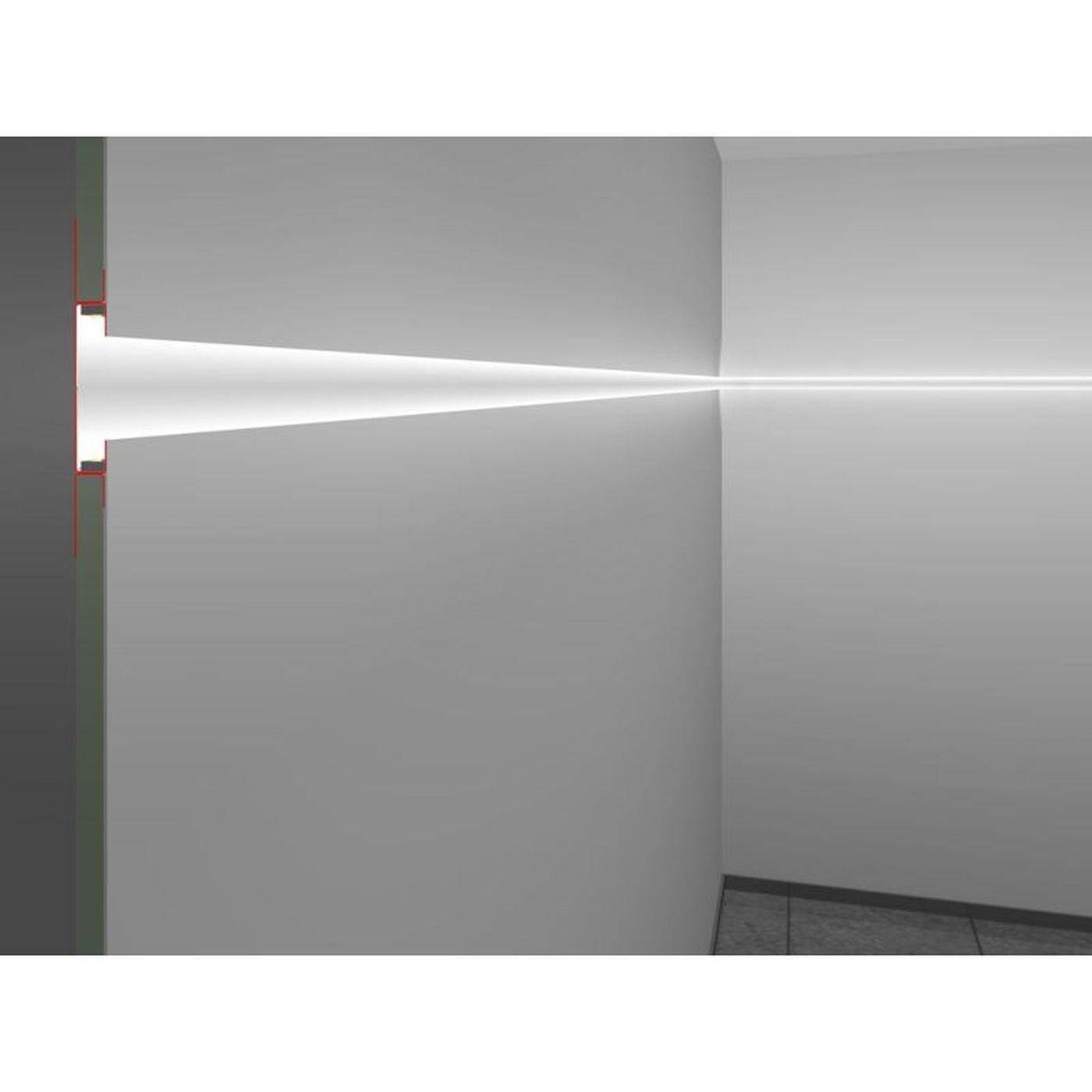 2m LED Trockenbauprofil SNL 60mm Sichtschenkel für Gipskartonplatten Stahl Zinkblech