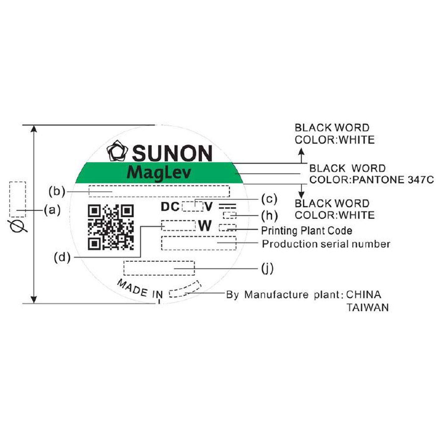 Fan 12V DC 0,36W 25x25x10mm 5,1m³/h 9600U/Min 5,1m³/h Sunon MF25101V21000UA99
